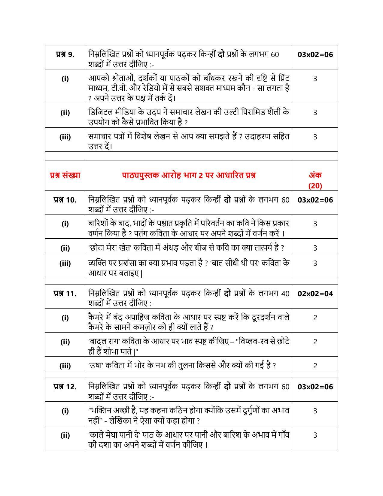 CBSE Class 12 Hindi Core Sample Paper 2024 - Page 16