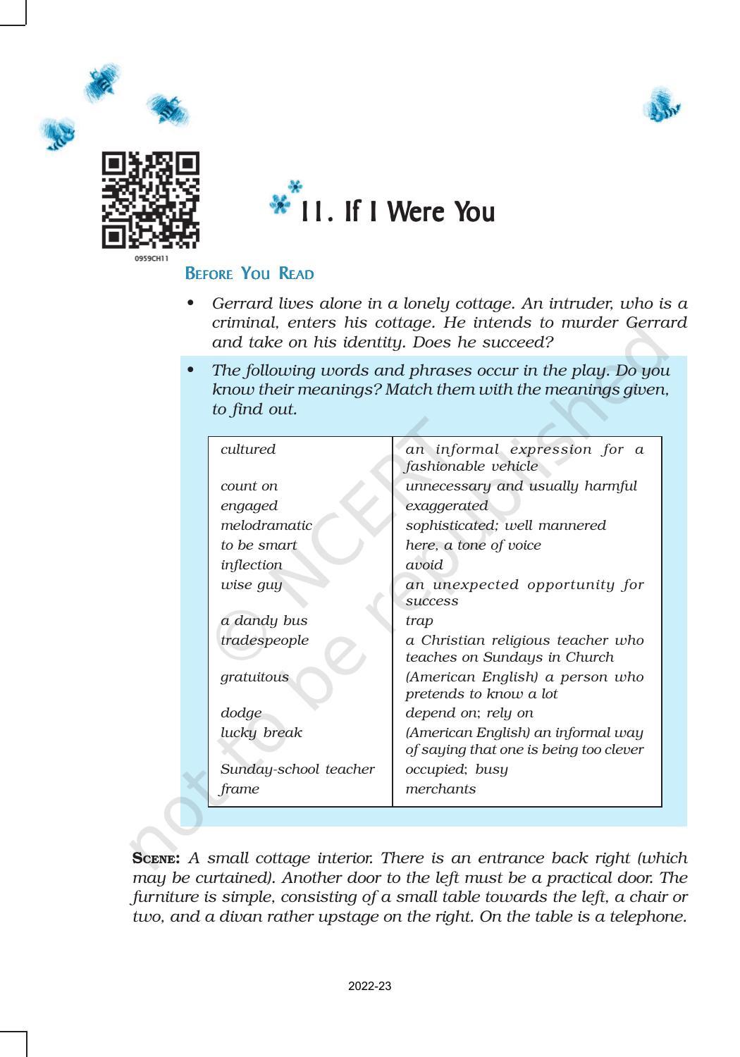NCERT Book for Class 9 English Chapter 11 If I Were You - Page 1