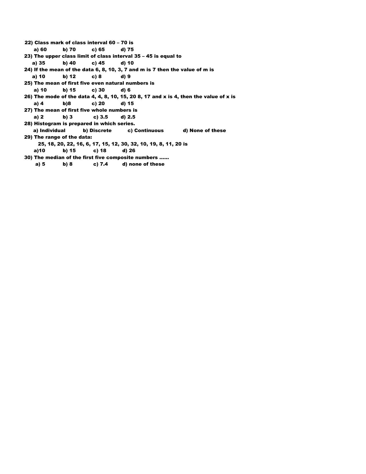 CBSE Worksheets for Class 9 Mathematics Statistics Assignment 1 - Page 2