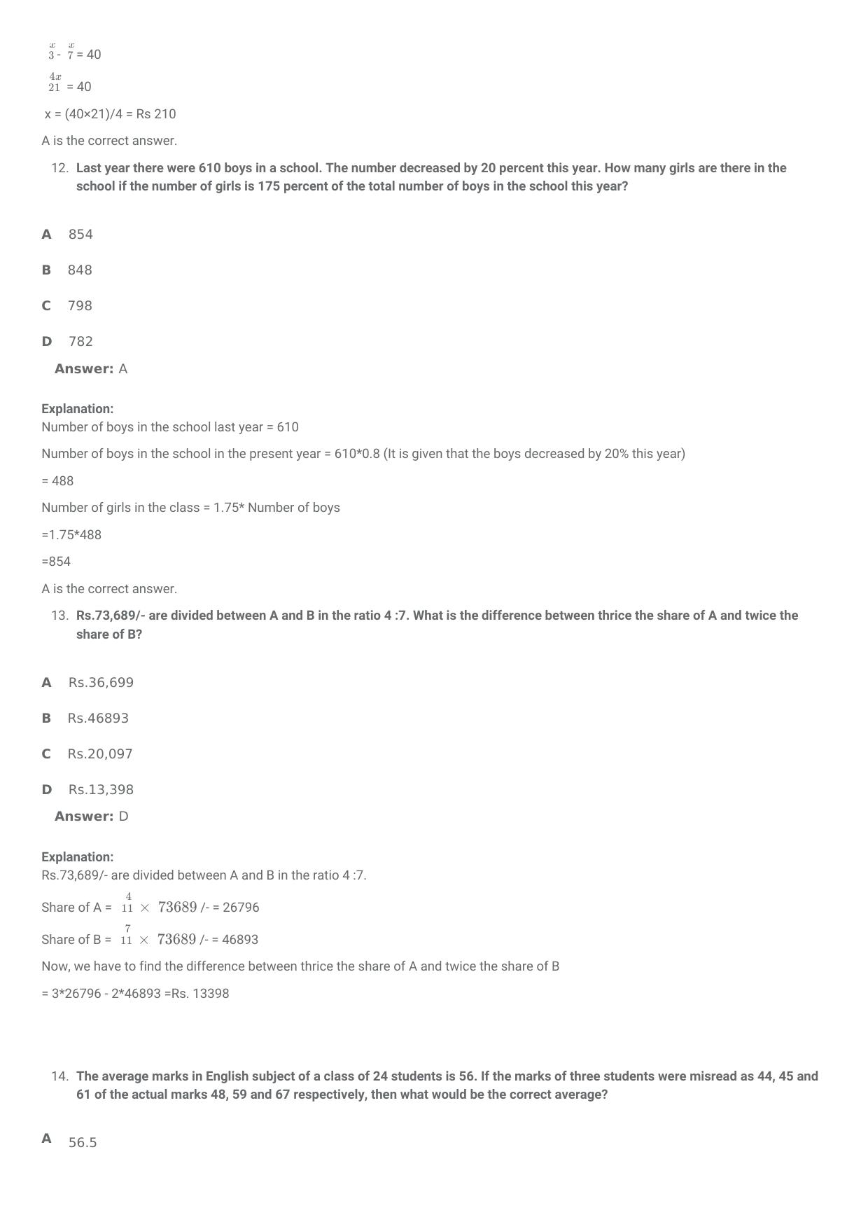 SNAP 2013 Question Paper with Solution - Page 6
