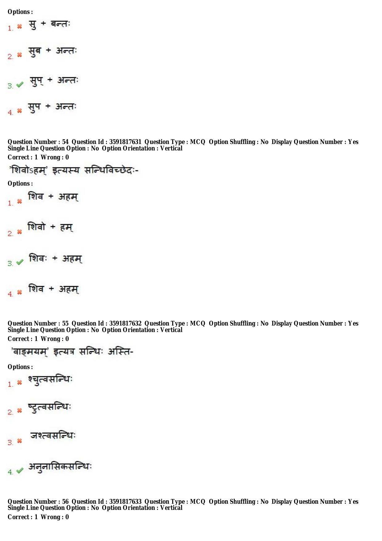 TS CPGET 2018 M.A. Sanskrit (Shift 1) Question Paper with Answer Key - Page 20
