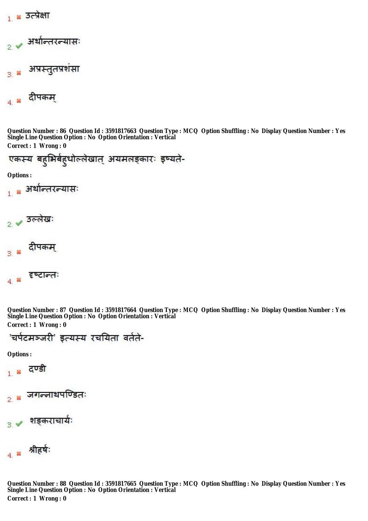 TS CPGET 2018 M.A. Sanskrit (Shift 1) Question Paper with Answer Key - Page 31