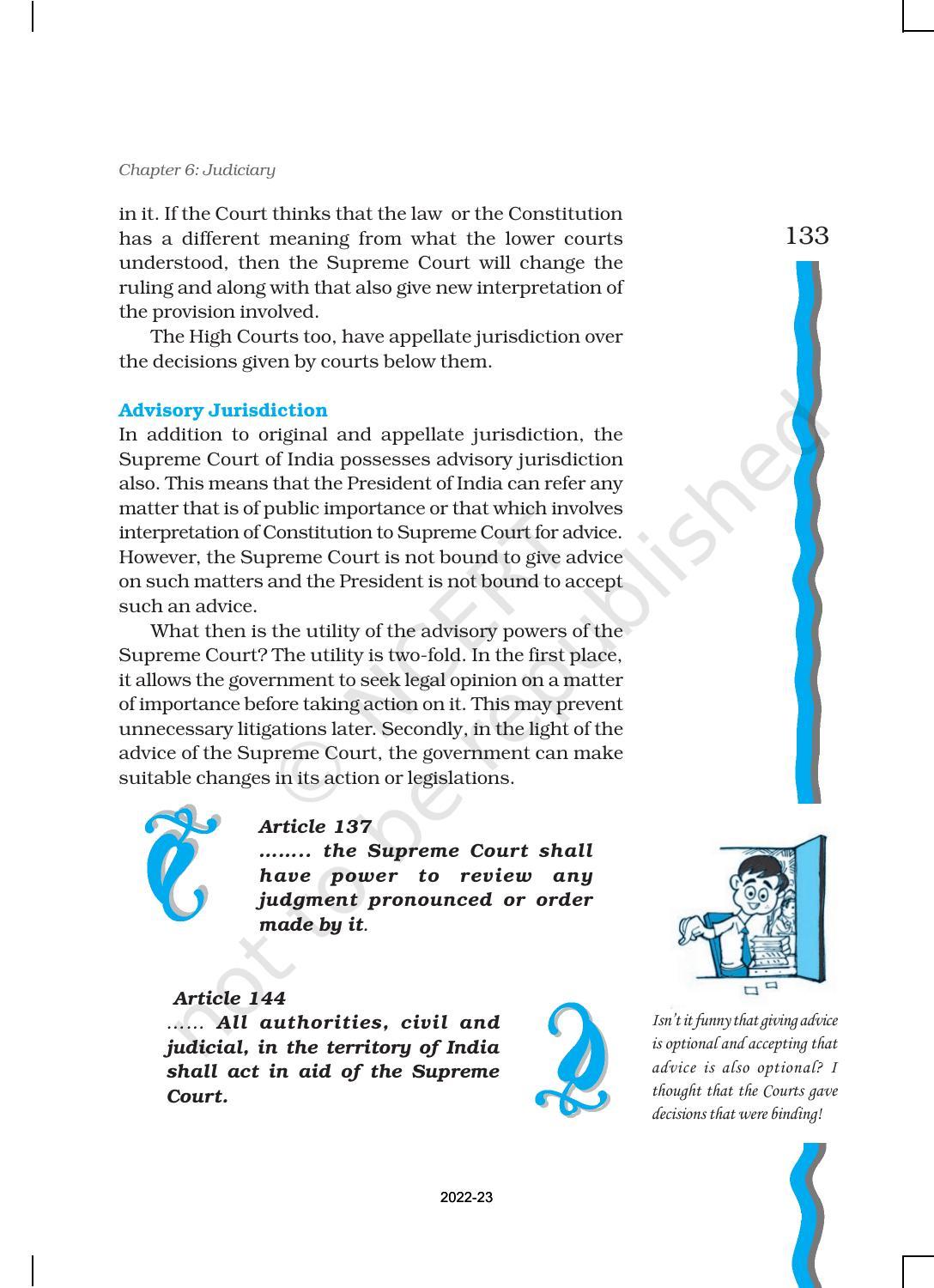 NCERT Book for Class 11 Political Science (Indian Constitution at Work) Chapter 6 Judiciary - Page 10