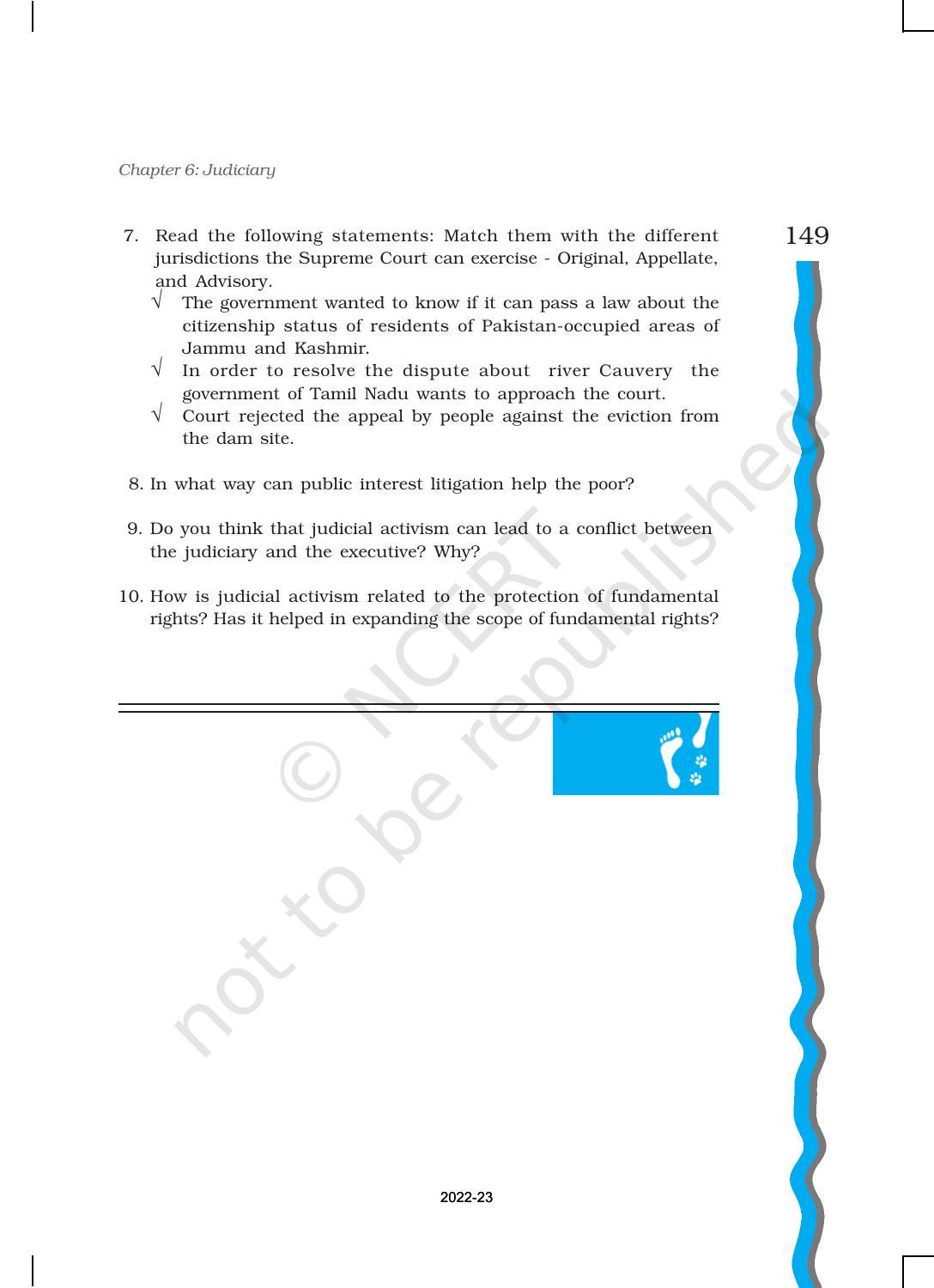 NCERT Book for Class 11 Political Science (Indian Constitution at Work) Chapter 6 Judiciary - Page 26