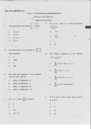 TANCET M.E / M.TECH/ M.ARCH / M.PLAN (GROUP A) 2022 Question Papers