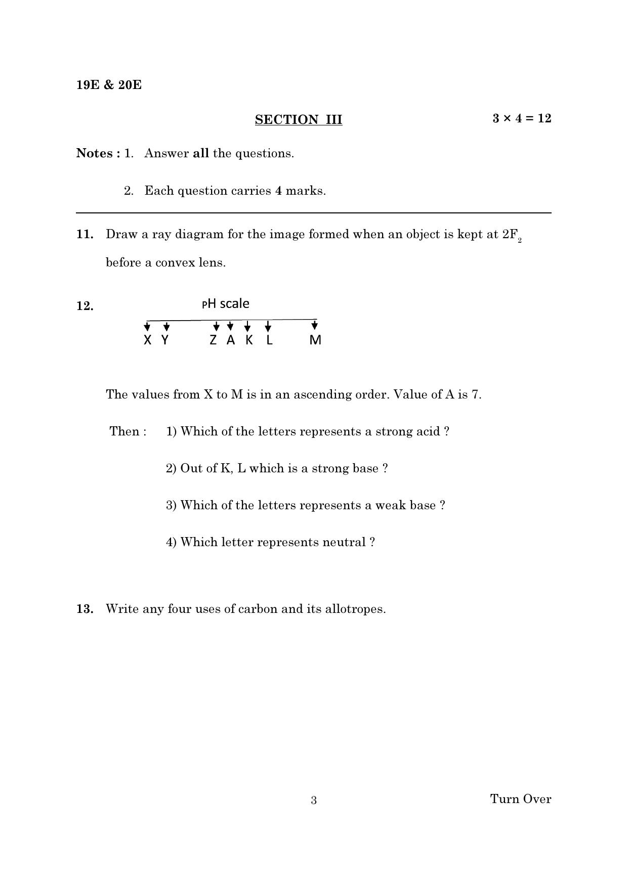 AP Board 10th GENERAL SCIENCE PAPER - I & II (ENGLISH - MEDIUM)	 Model Paper 2023 - Page 3