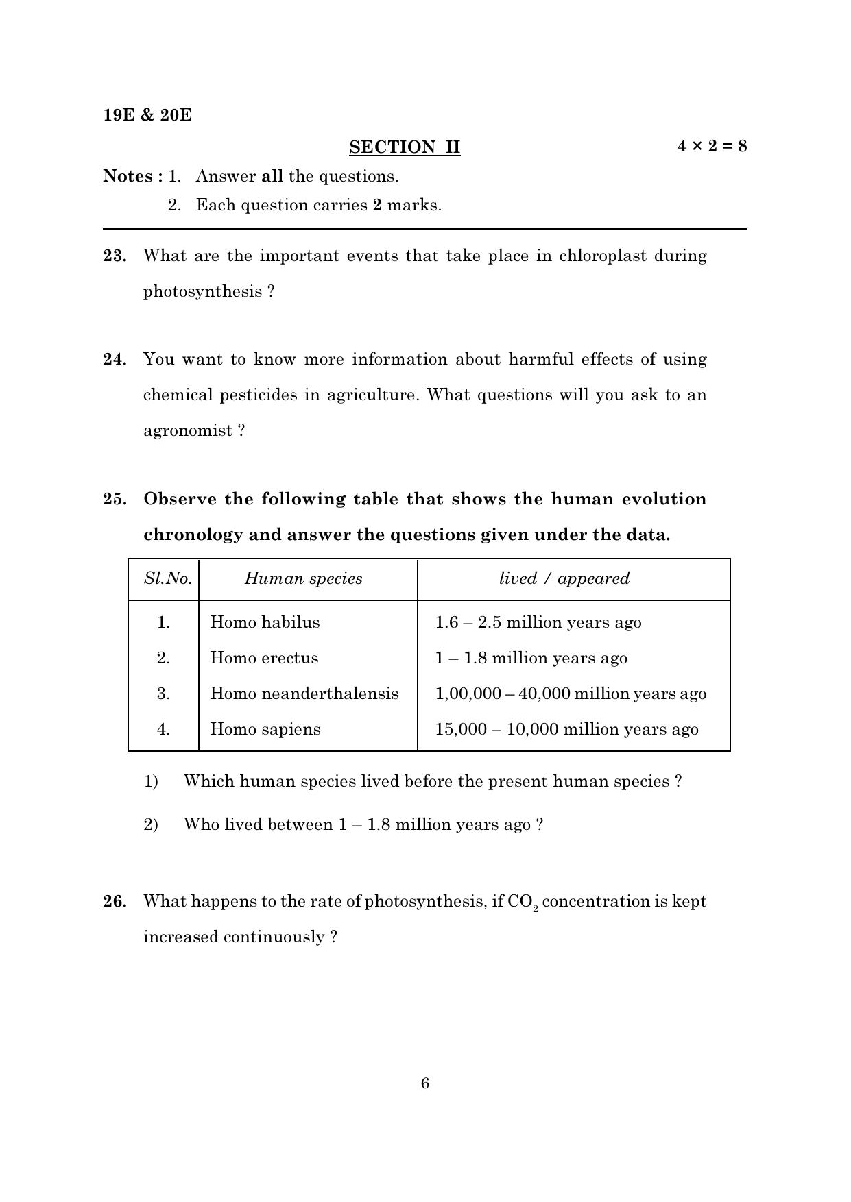 AP Board 10th GENERAL SCIENCE PAPER - I & II (ENGLISH - MEDIUM)	 Model Paper 2023 - Page 6