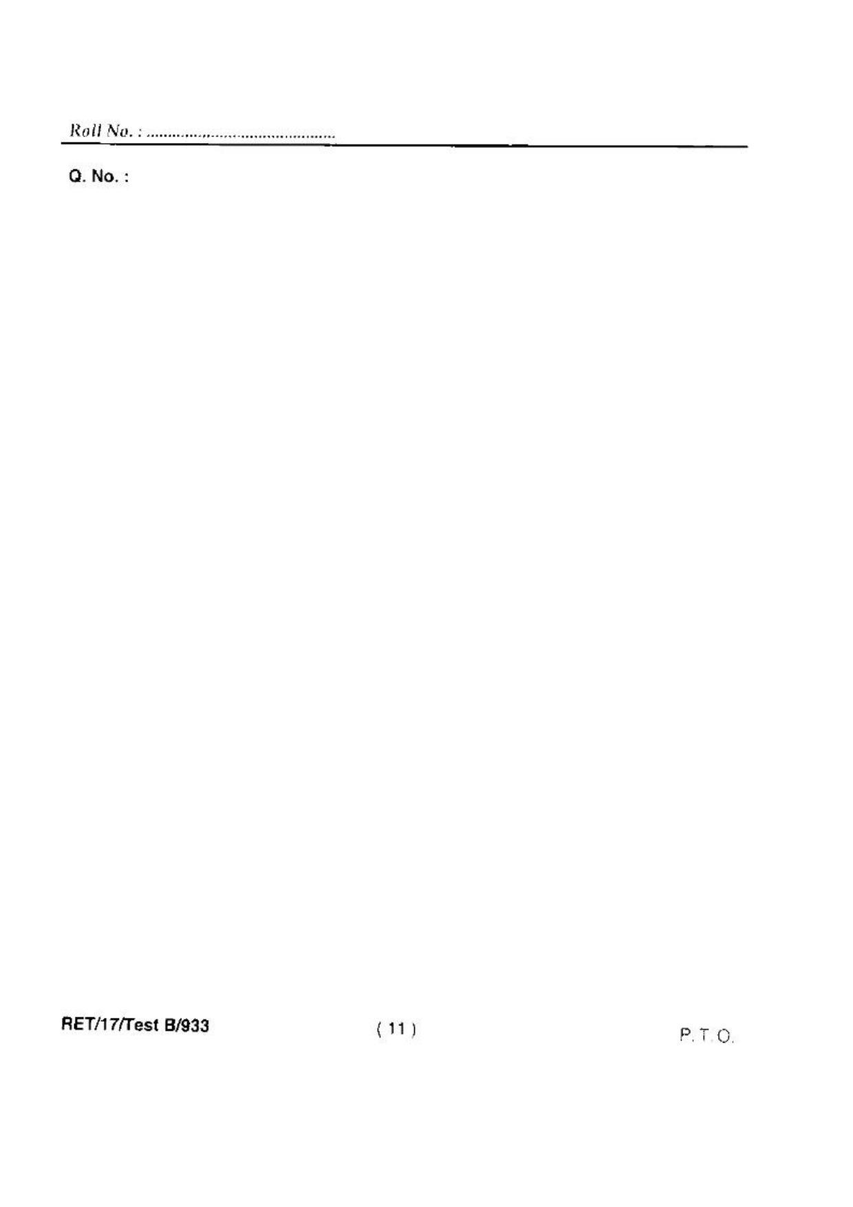 BHU RET(Agriculture) Ag. Engg. (S.W.C.E) 2017 Question Paper - Page 13