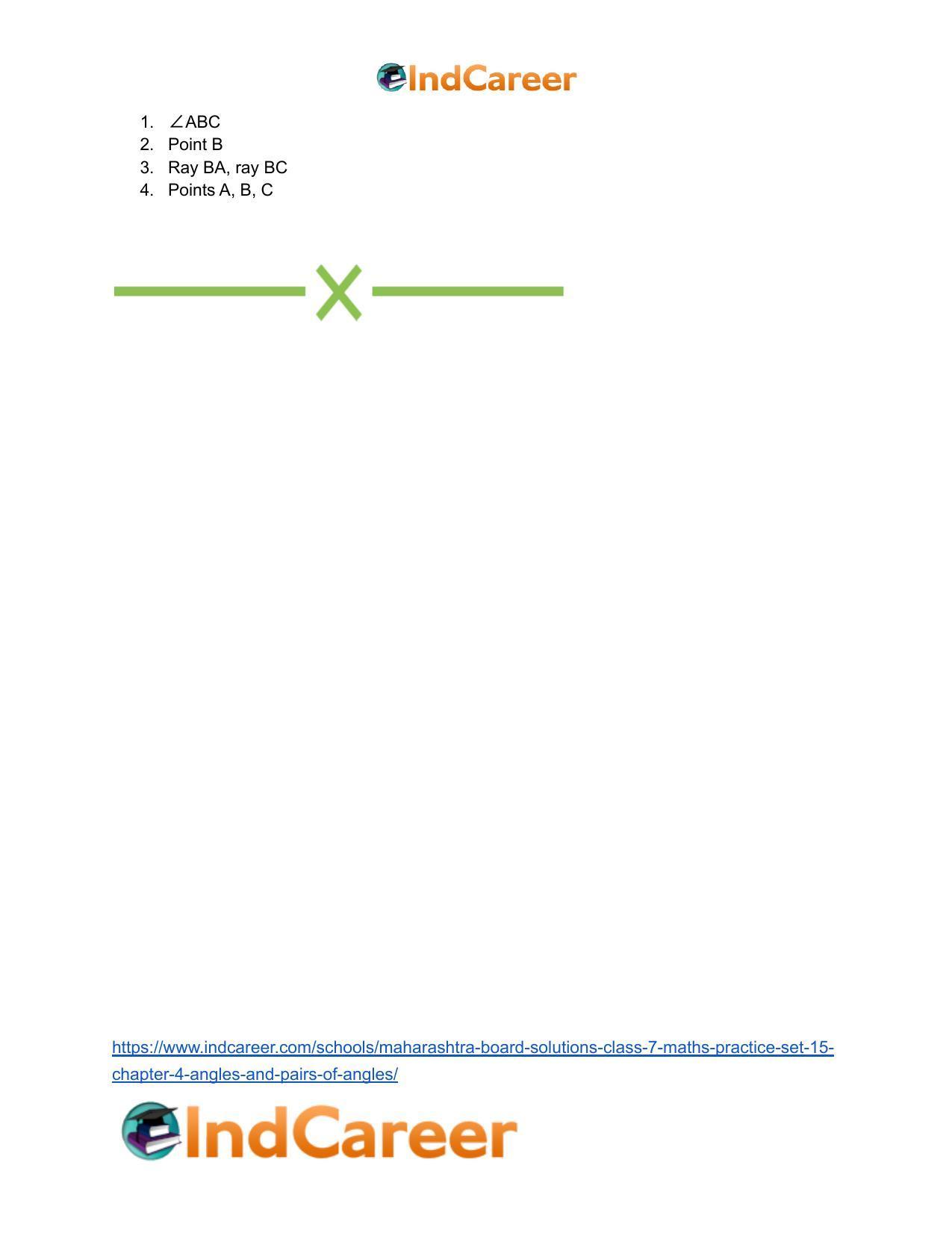Maharashtra Board Solutions Class 7-Maths (Practice Set 15): Chapter 4- Angles and Pairs of Angles - Page 5