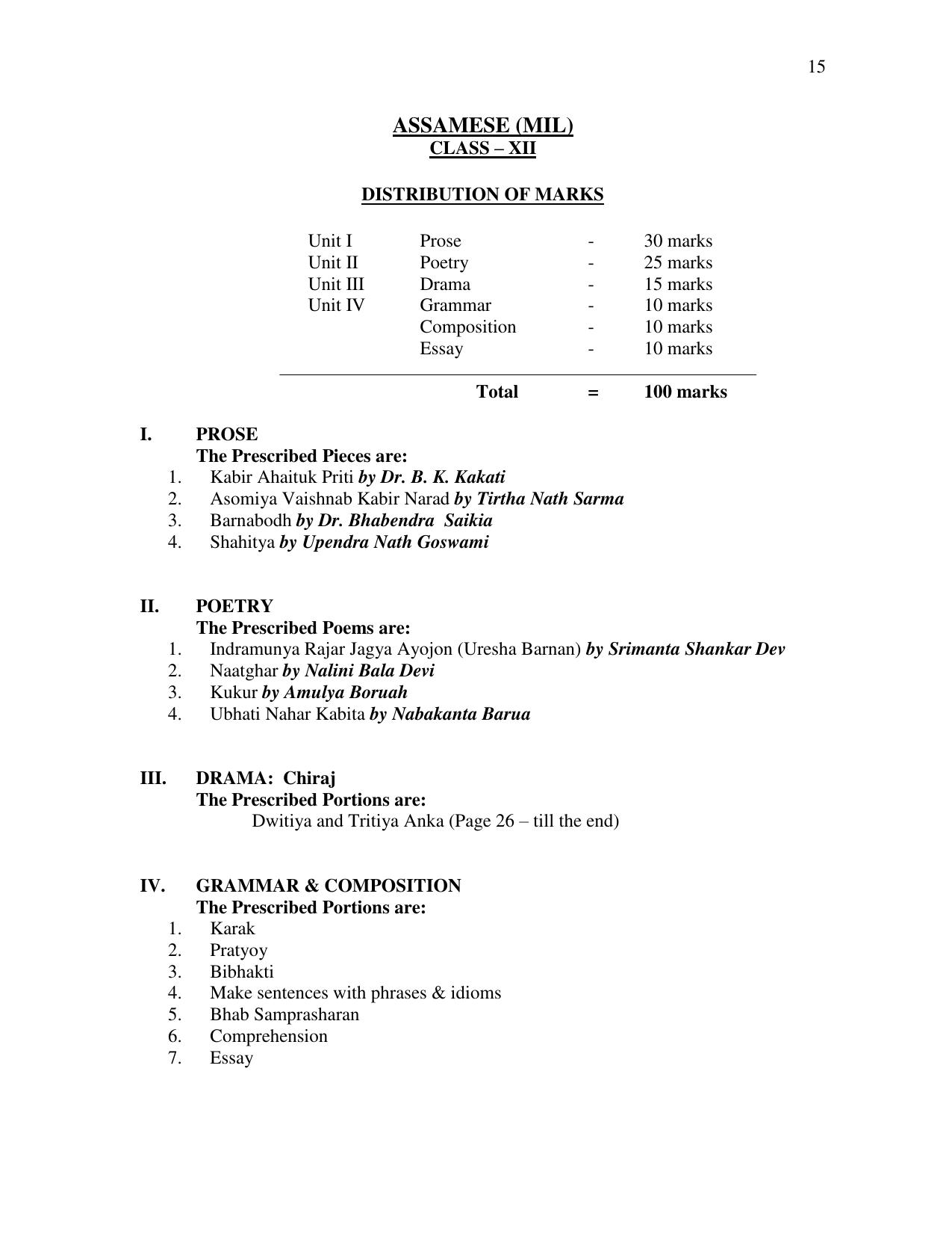 Meghalaya Board Class 12 Syllabus - Page 8
