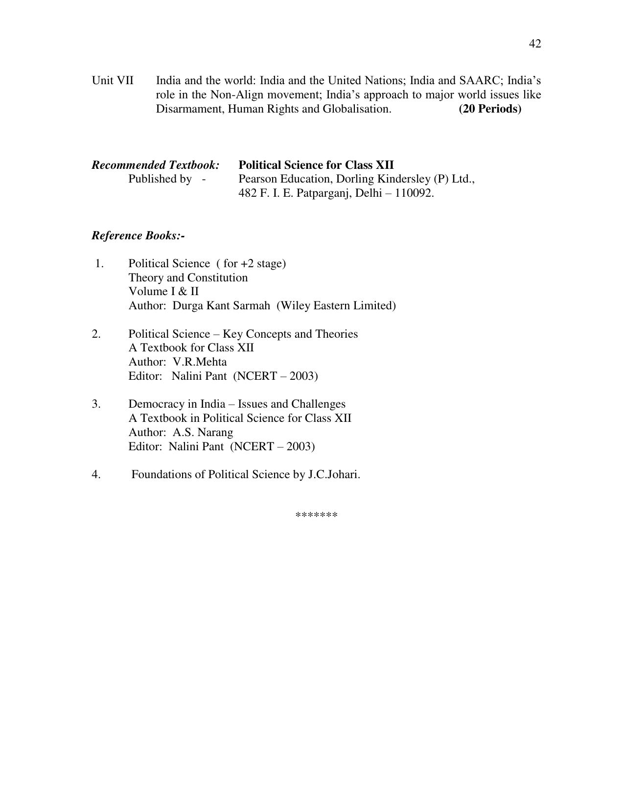 Meghalaya Board Class 12 Syllabus - Page 23
