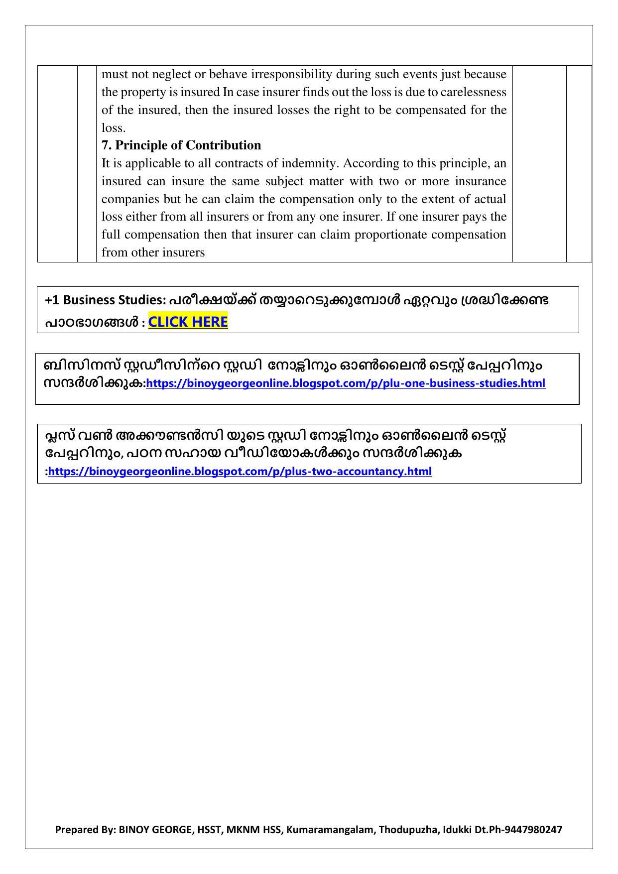 Kerala Plus One 2022 Business Studies Answer Key - Page 16
