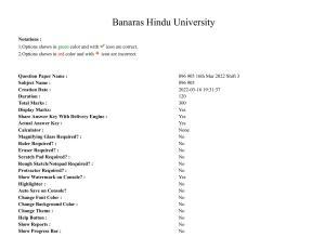 BHU RET Statistics 2021 Question Paper