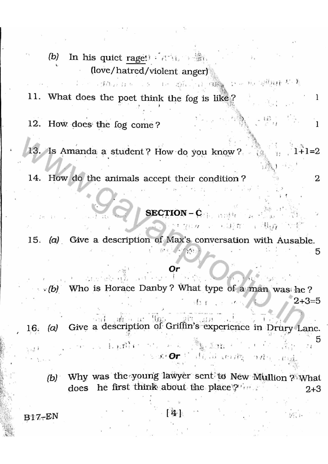 SEBA HSLC English Question Paper 2017 - Page 4