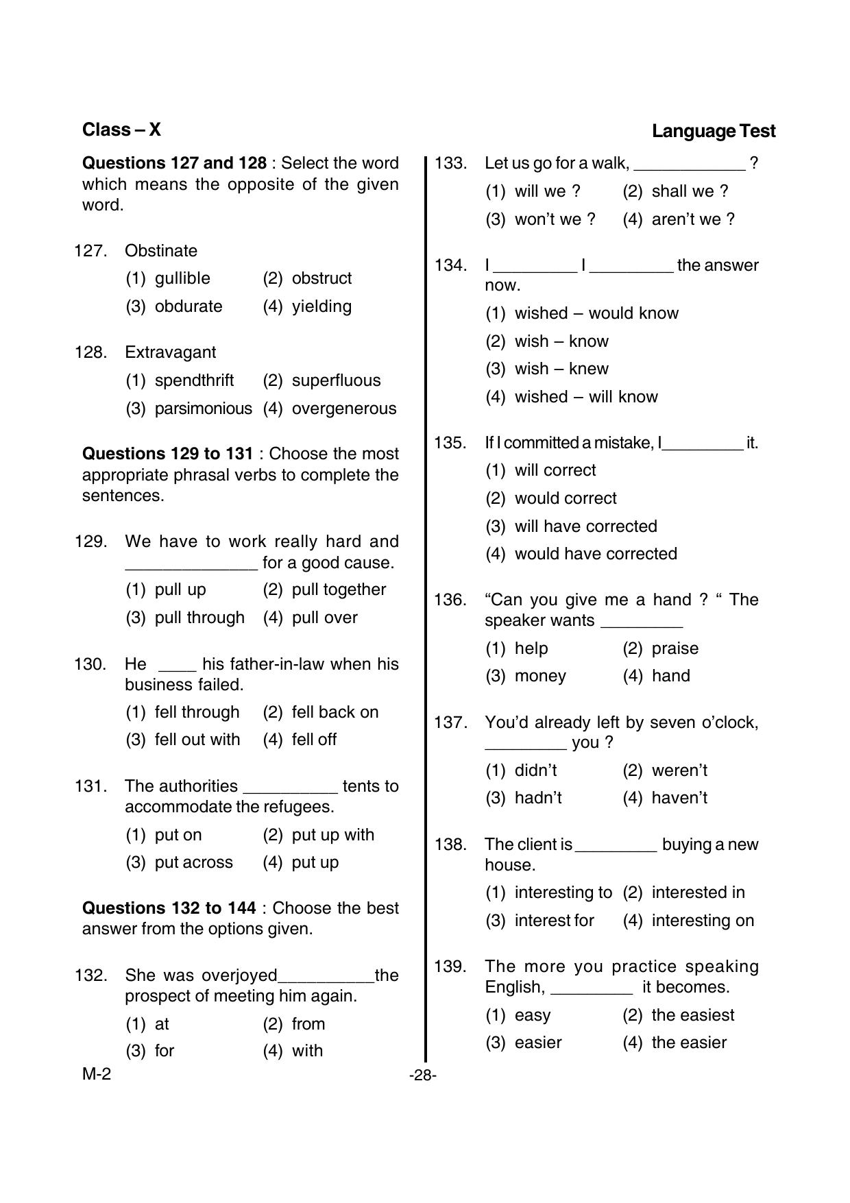 Kerala NTSE 2015 MAT Question Paper - Page 30