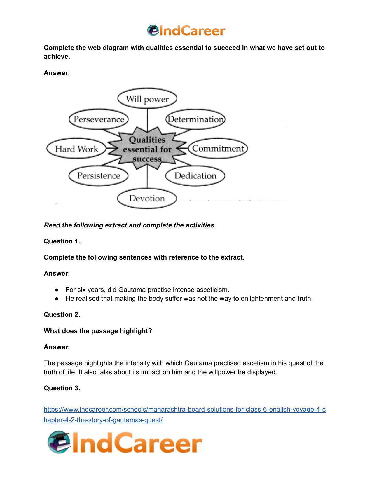 Maharashtra Board Solutions for Class 6- English (Voyage 4): Chapter 4.2- The Story of Gautama’s Quest - Page 7