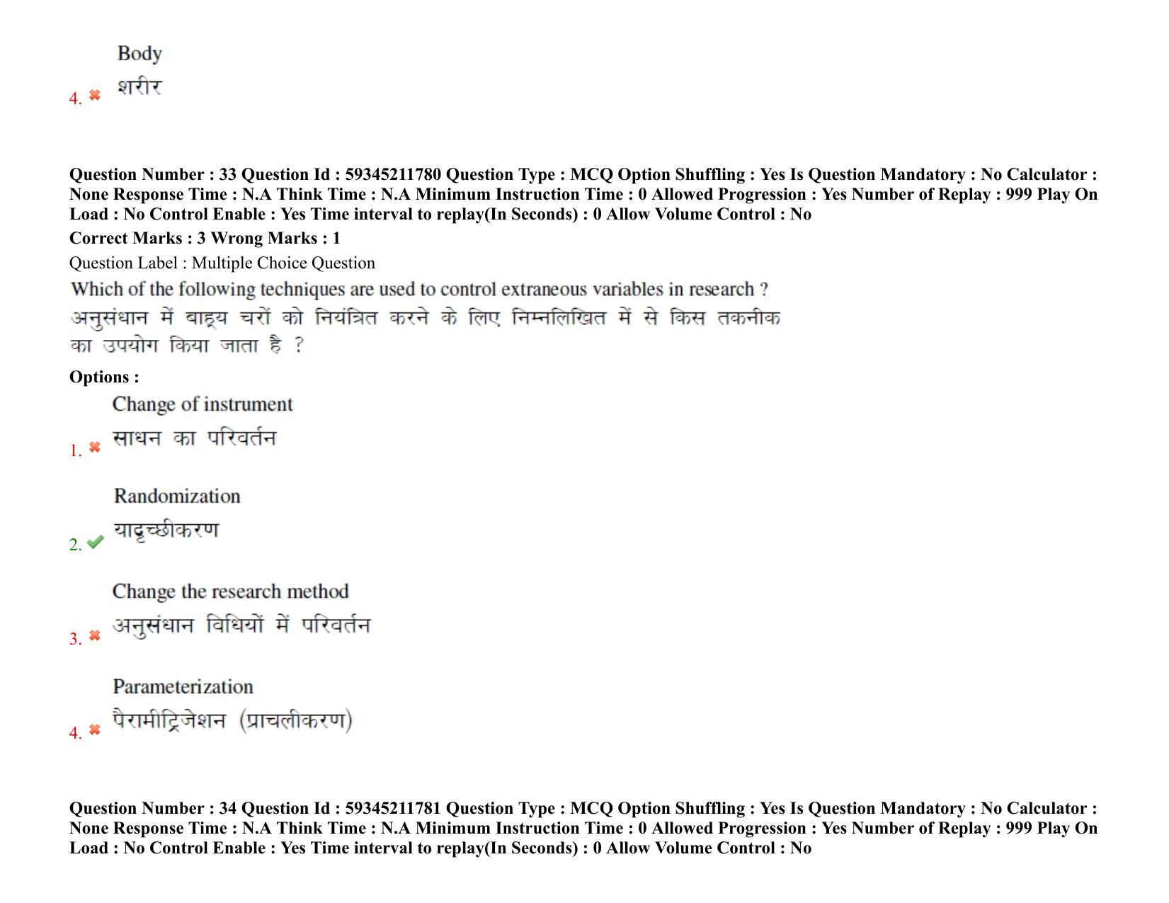 BHU RET Neurology 2021 Question Pape - Page 28