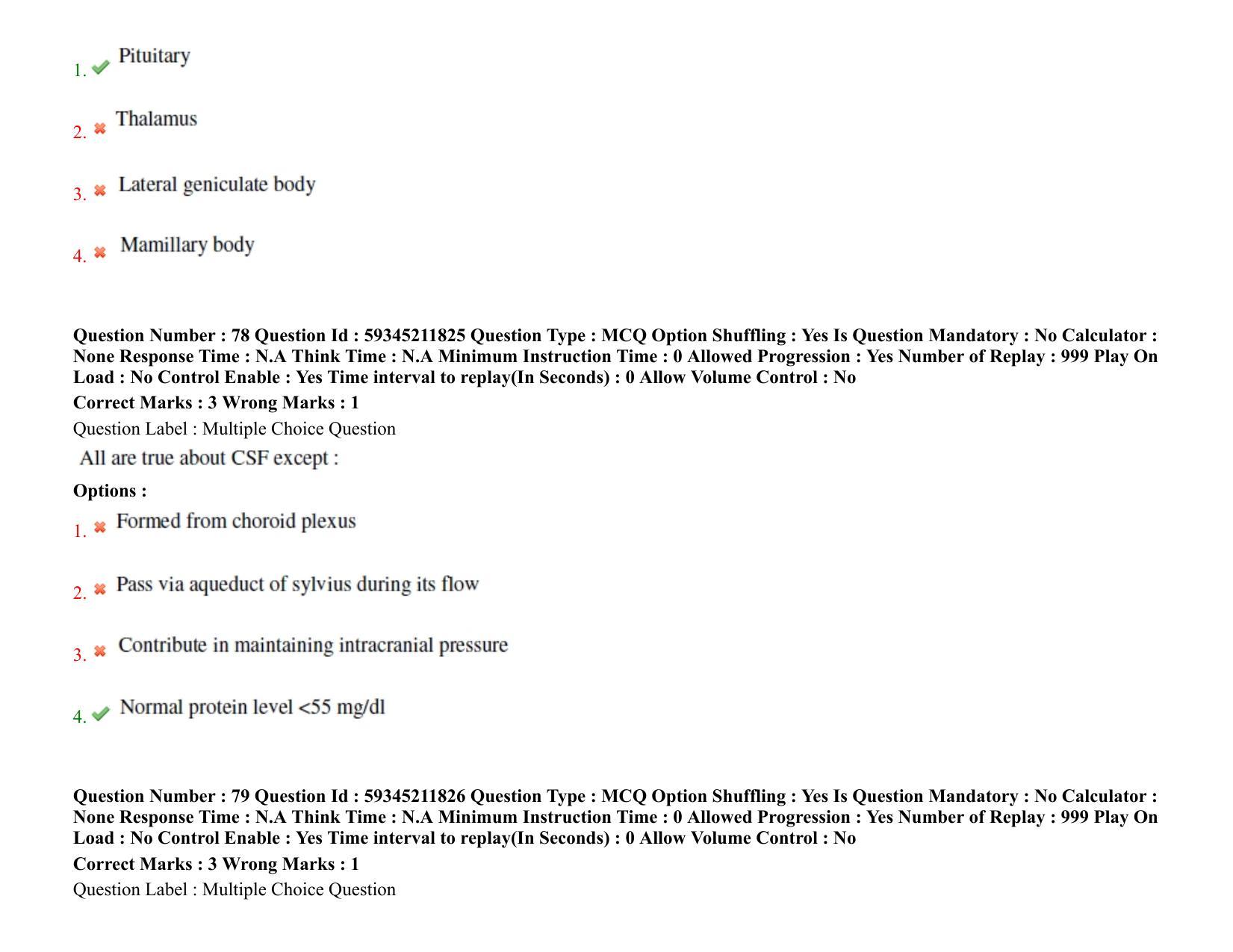 BHU RET Neurology 2021 Question Pape - Page 56