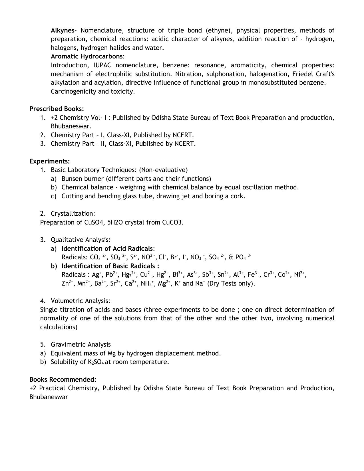 CHSE Odisha Class 12 Syllabus for Chemistry - Page 4