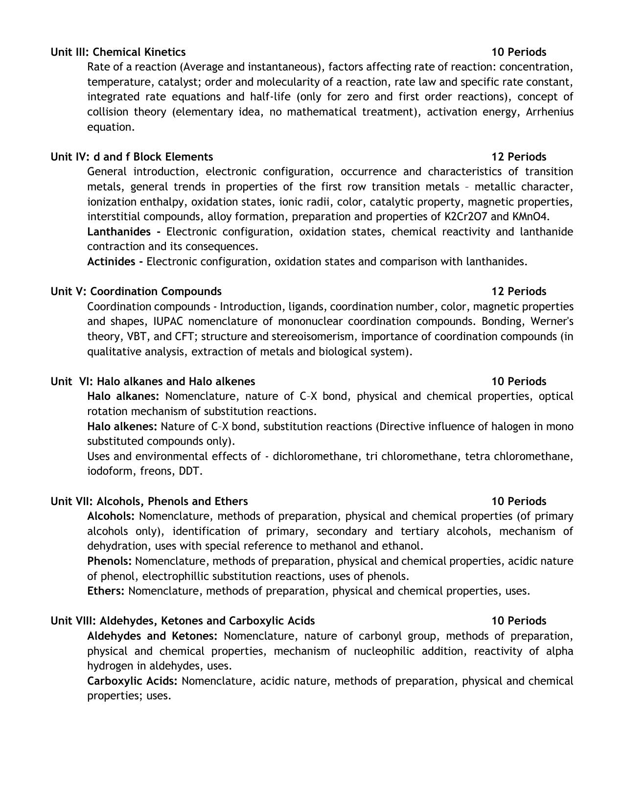 CHSE Odisha Class 12 Syllabus for Chemistry - Page 7