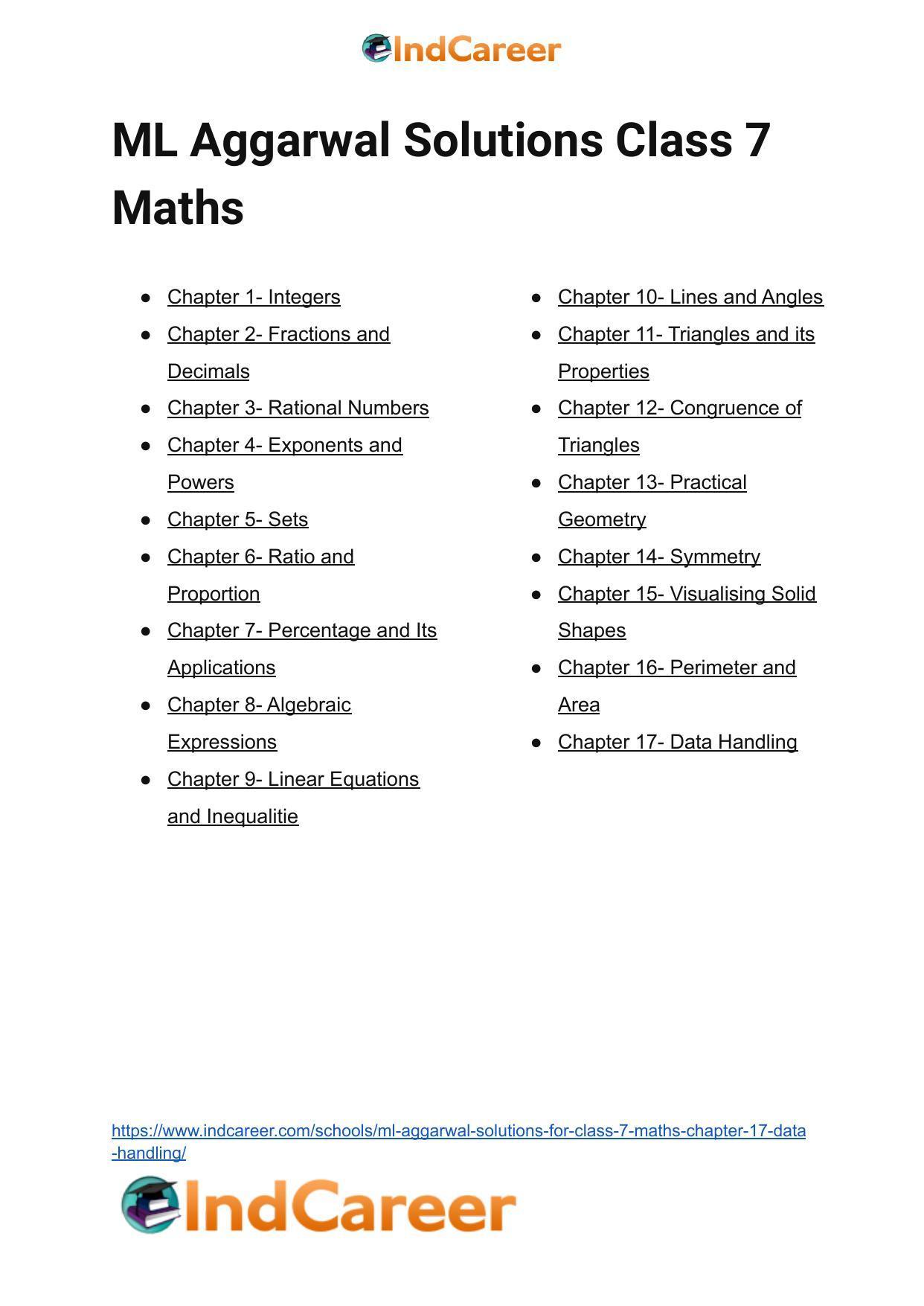 ML Aggarwal Solutions for Class 7 Maths Chapter 17- Data Handling - Page 10