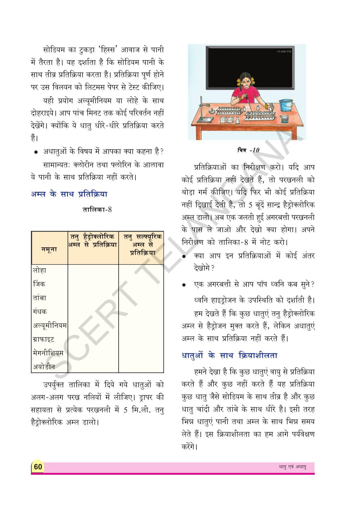 TS SCERT Class 8 Physical Science (Hindi Medium) Text Book - Page 72