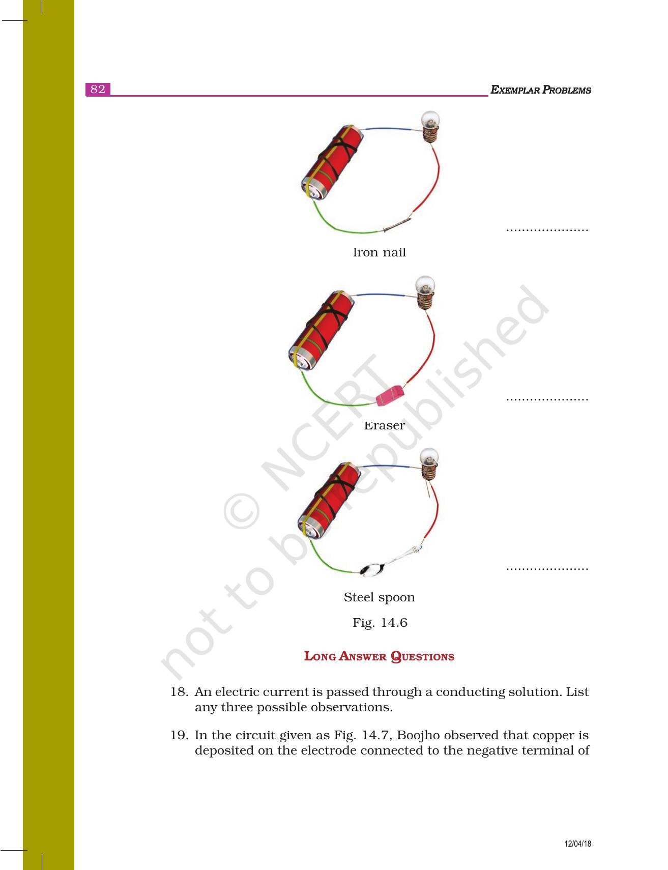 NCERT Exemplar Book for Class 8 Science: Chapter 14- Chemical Effects of Electric Current - Page 6