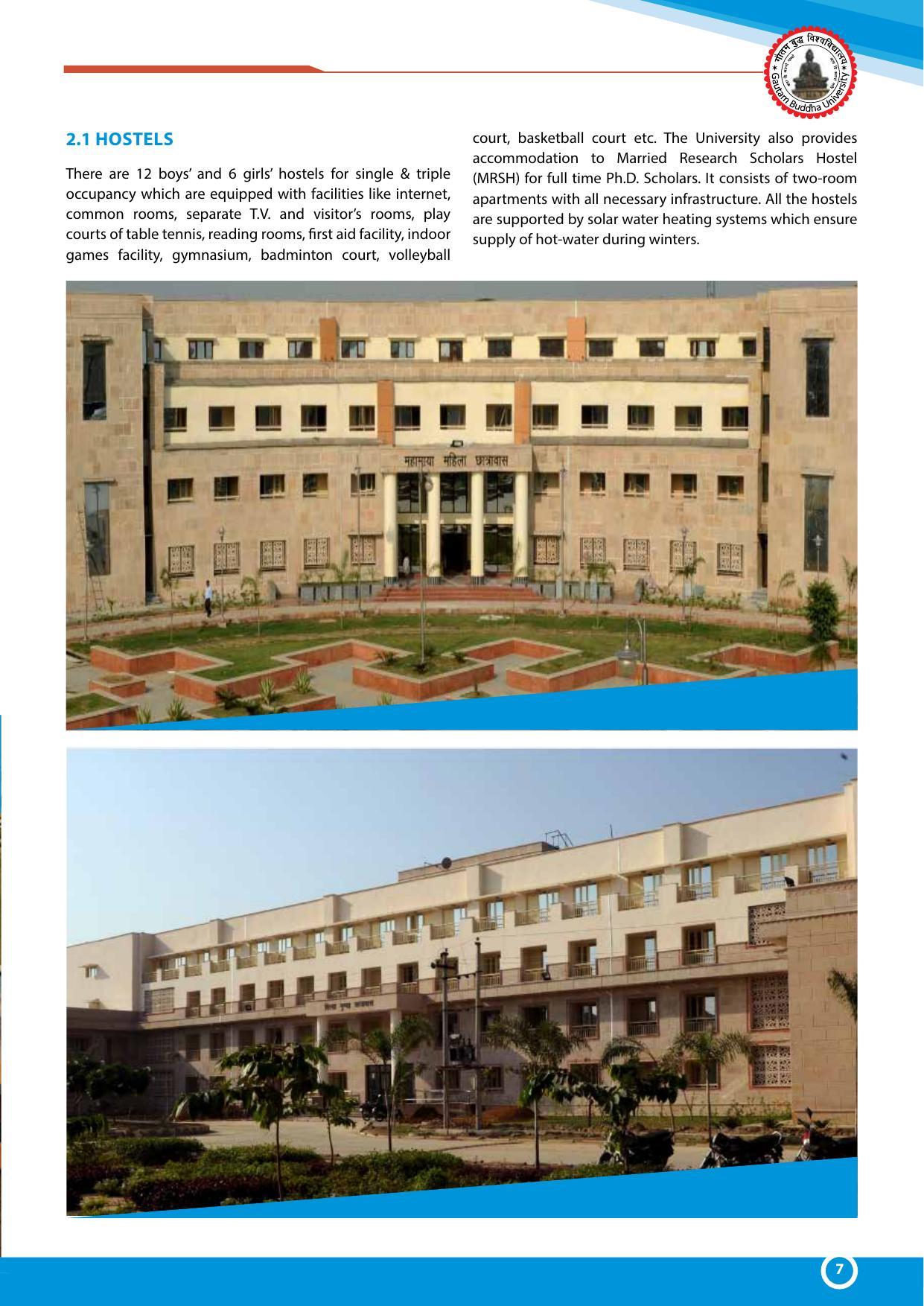 Gautam Buddha University, Gautam Budh Nagar Admission Brochure 2021-22 - Page 7