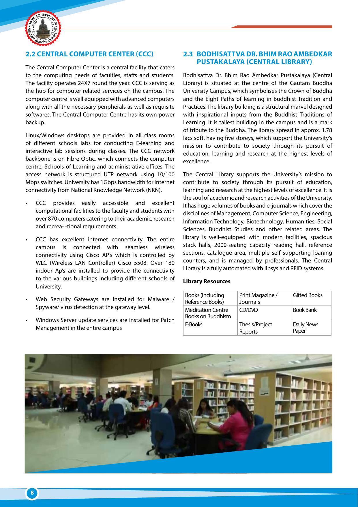 Gautam Buddha University, Gautam Budh Nagar Admission Brochure 2021-22 - Page 8