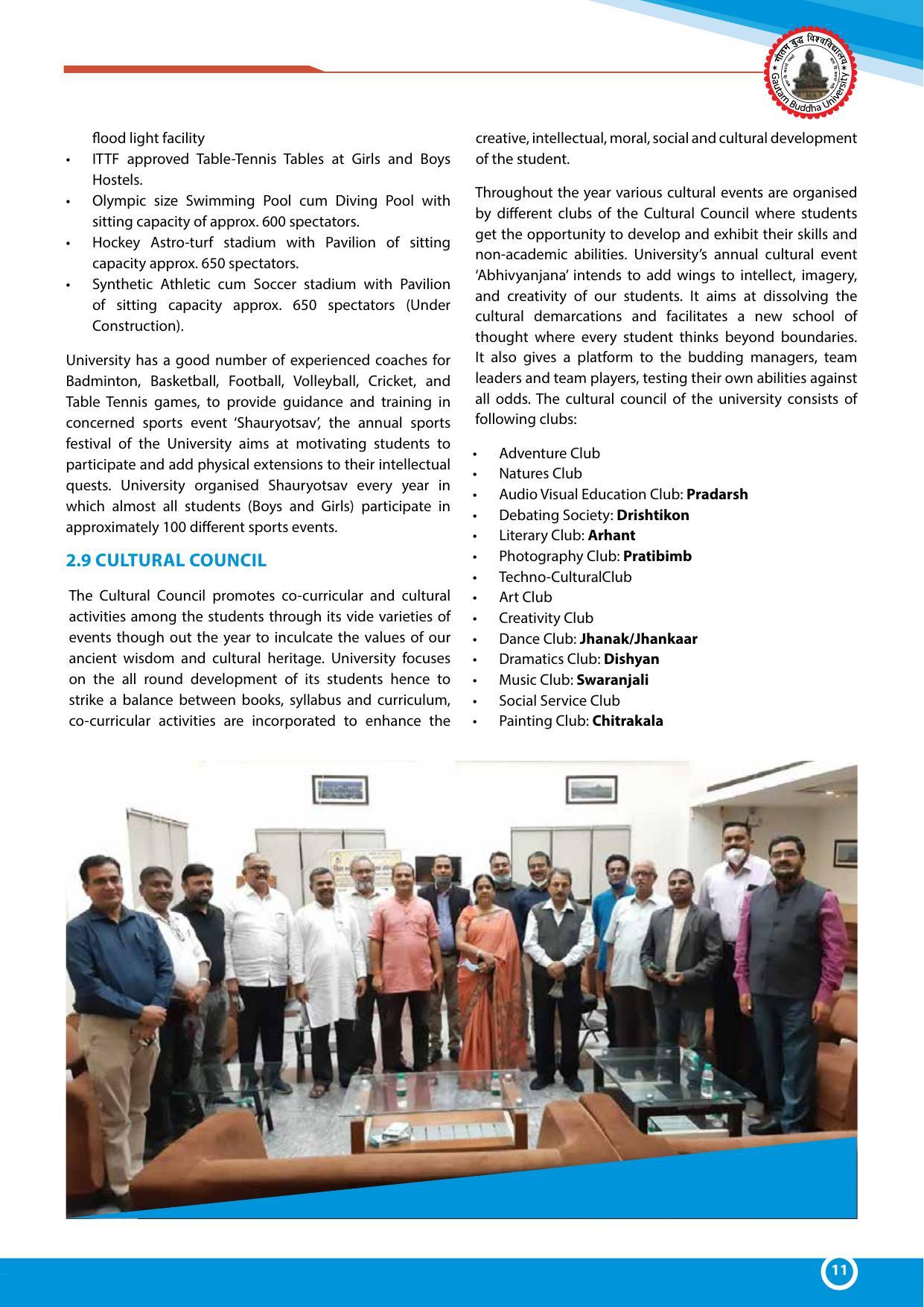 Gautam Buddha University, Gautam Budh Nagar Admission Brochure 2021-22 - Page 11