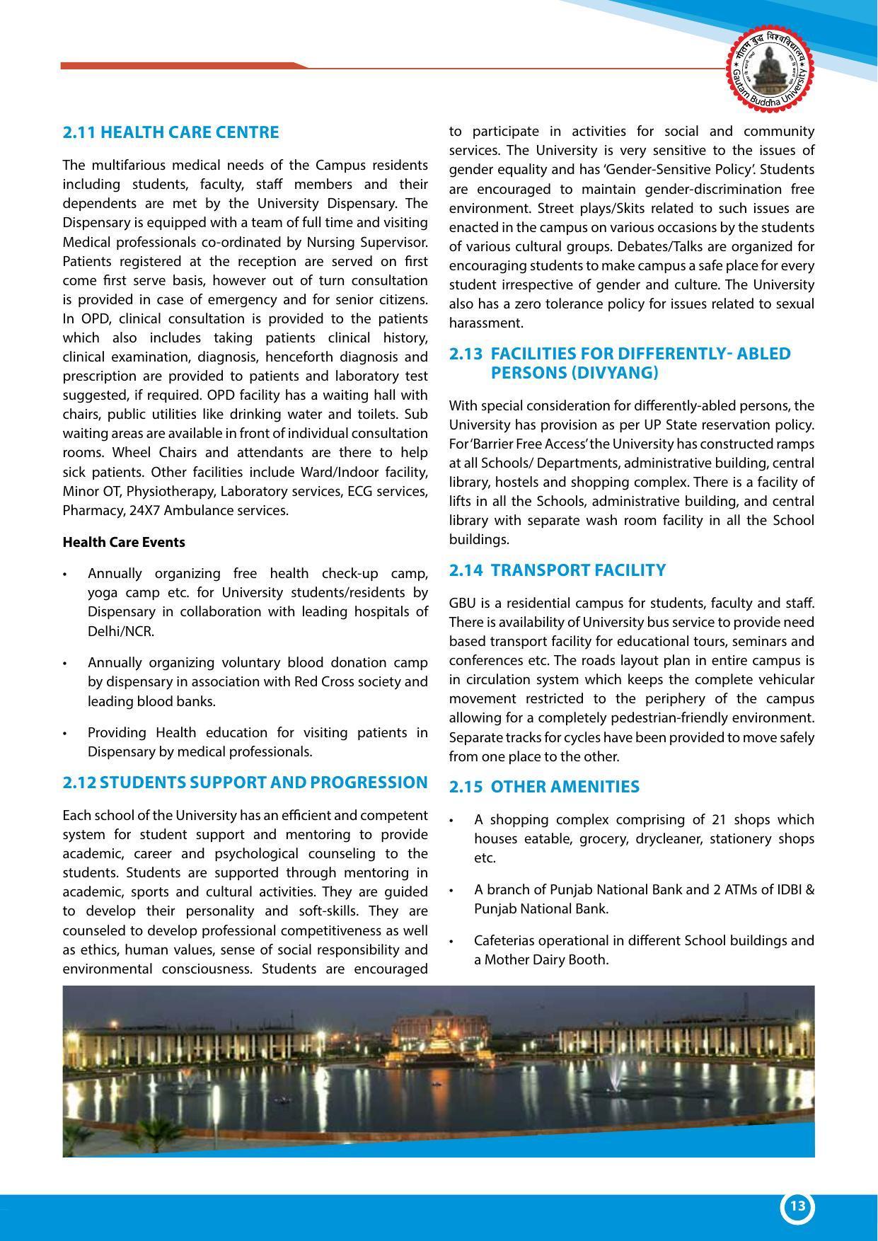 Gautam Buddha University, Gautam Budh Nagar Admission Brochure 2021-22 - Page 13