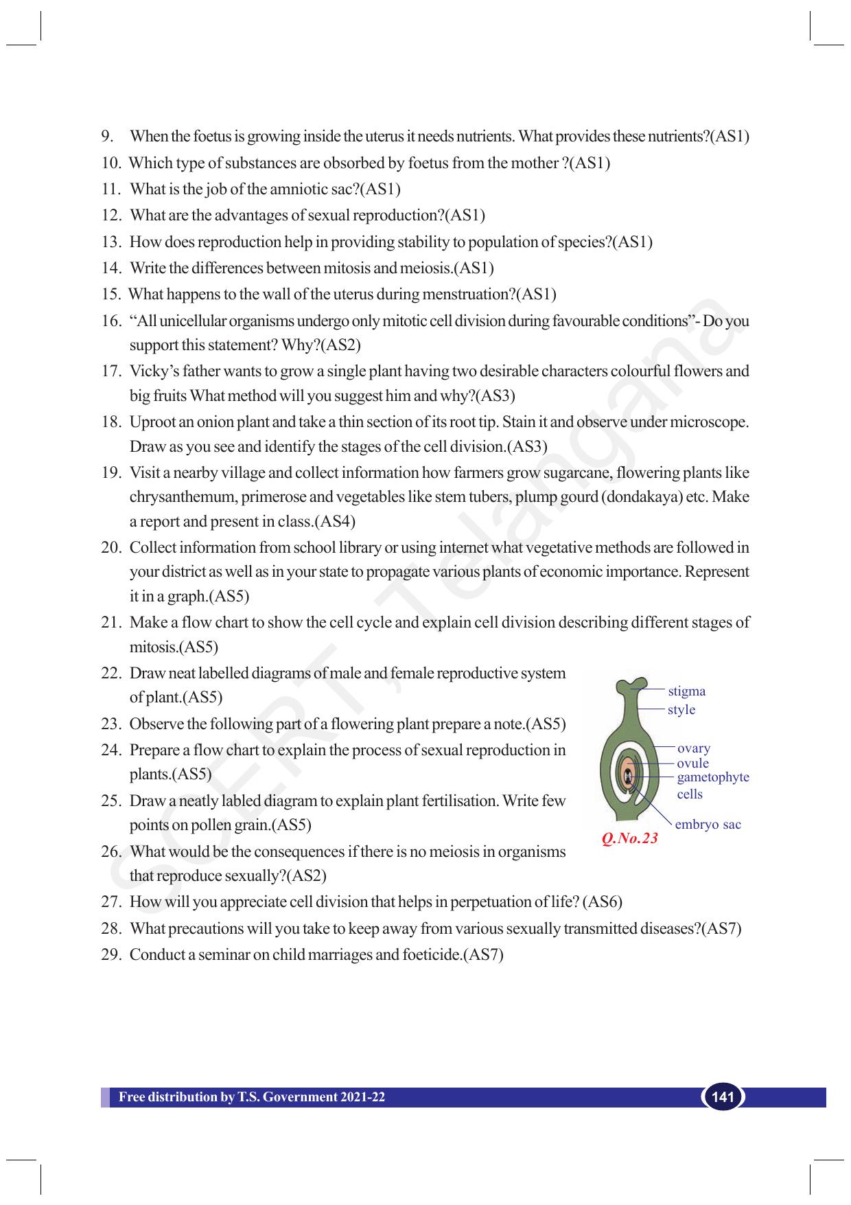 TS SCERT Class 10 Biological Science (English Medium) Text Book - Page 153
