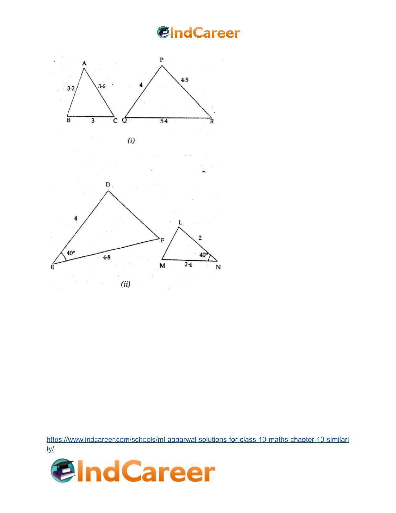 ML Aggarwal Solutions for Class 10 Maths Chapter 13- Similarity - Page 3