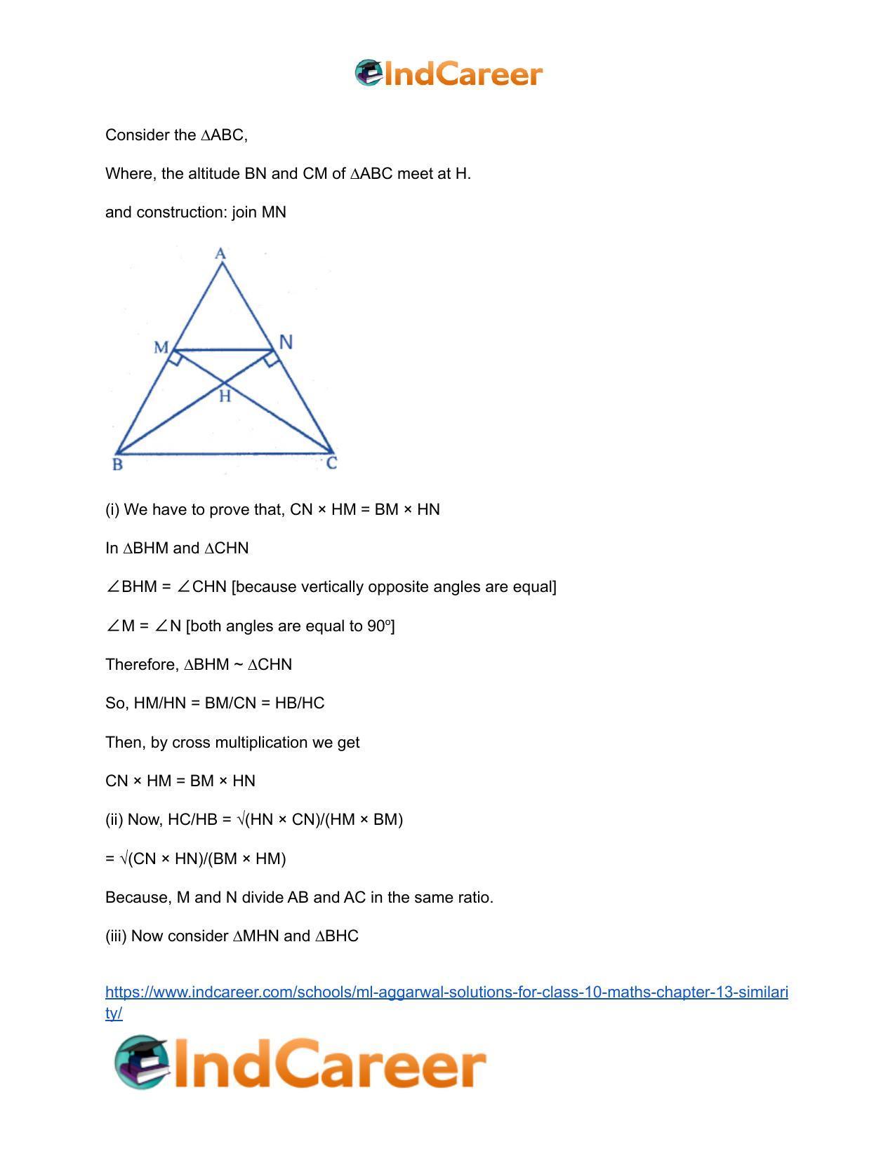 ML Aggarwal Solutions for Class 10 Maths Chapter 13- Similarity - Page 26