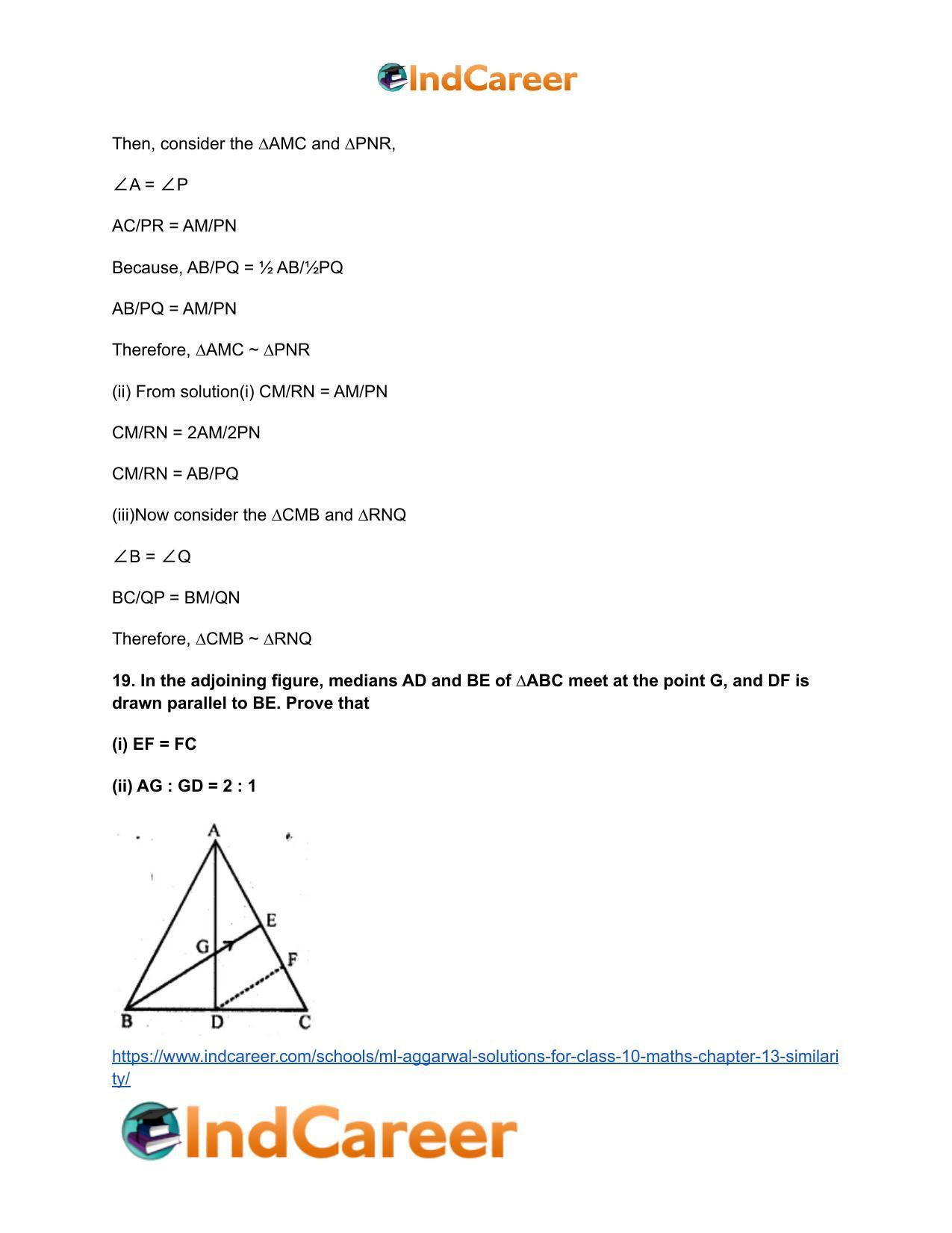 ML Aggarwal Solutions for Class 10 Maths Chapter 13- Similarity - Page 28