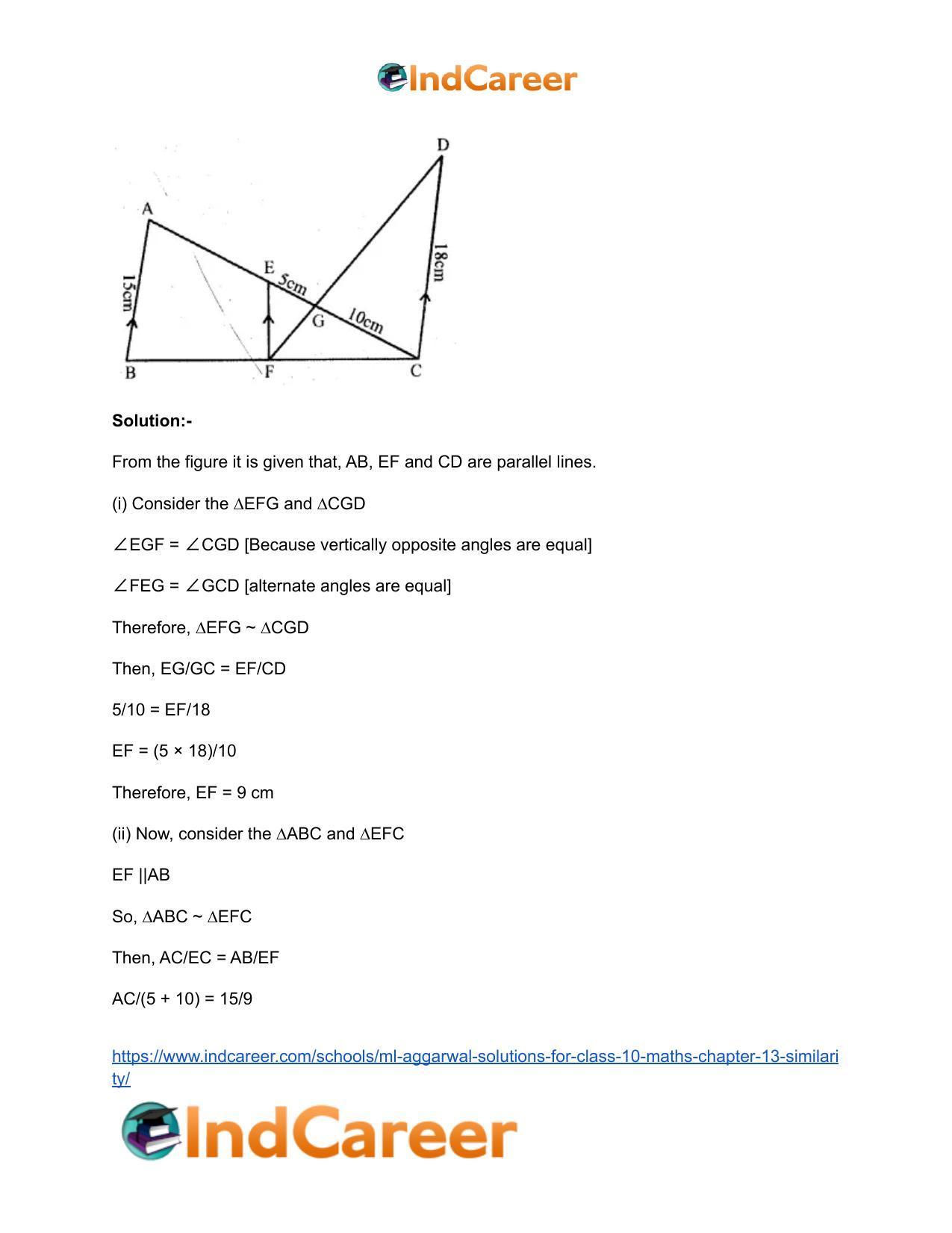 ML Aggarwal Solutions for Class 10 Maths Chapter 13- Similarity - Page 30