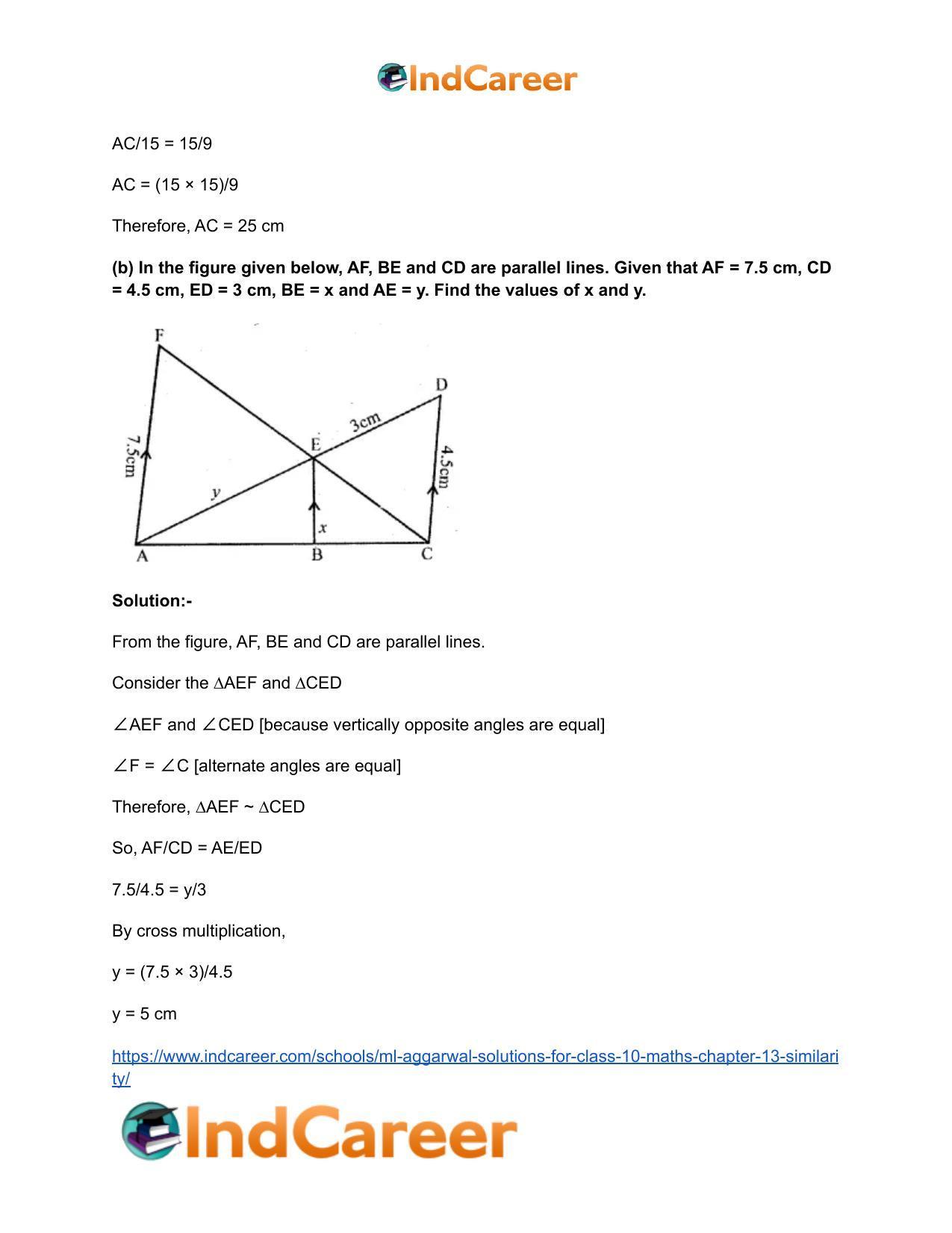 ML Aggarwal Solutions for Class 10 Maths Chapter 13- Similarity - Page 31