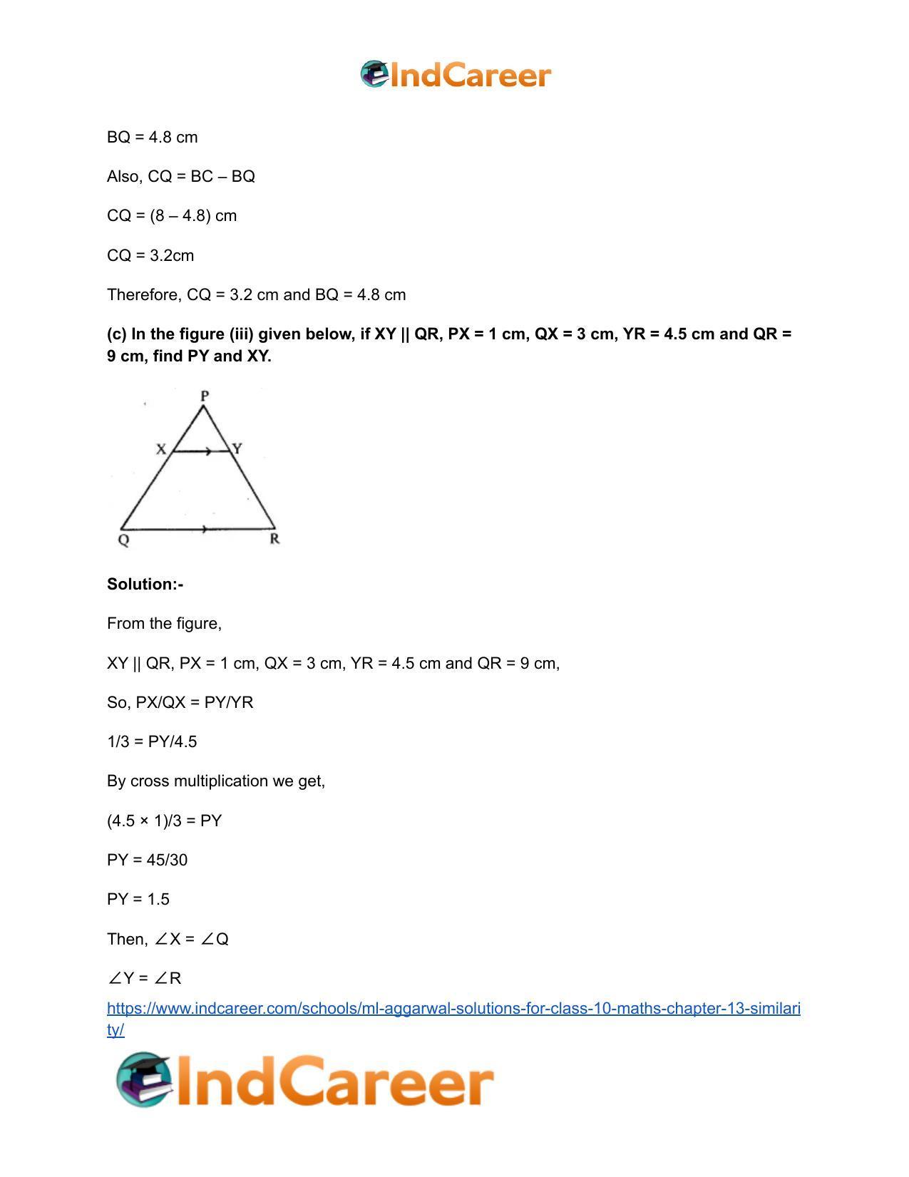 ML Aggarwal Solutions for Class 10 Maths Chapter 13- Similarity - Page 38