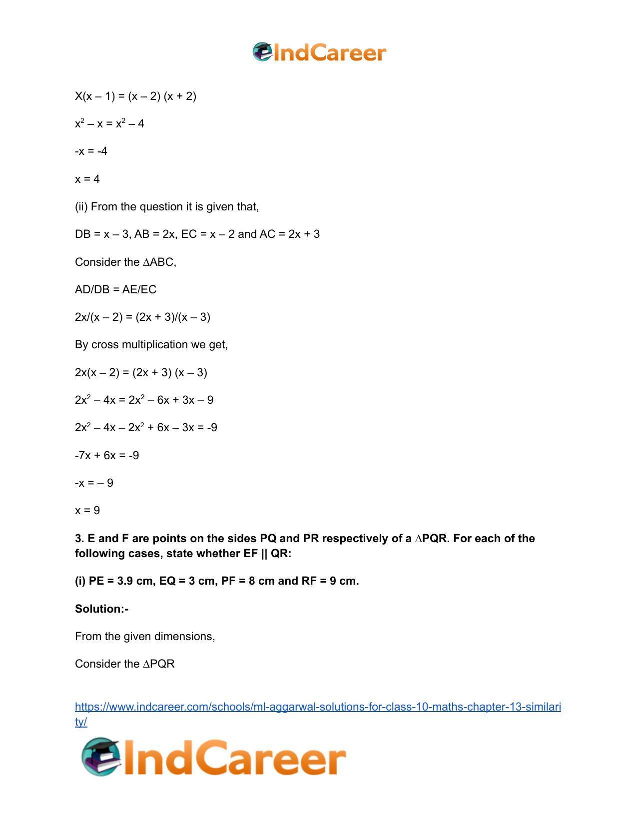 ML Aggarwal Solutions for Class 10 Maths Chapter 13- Similarity - Page 40