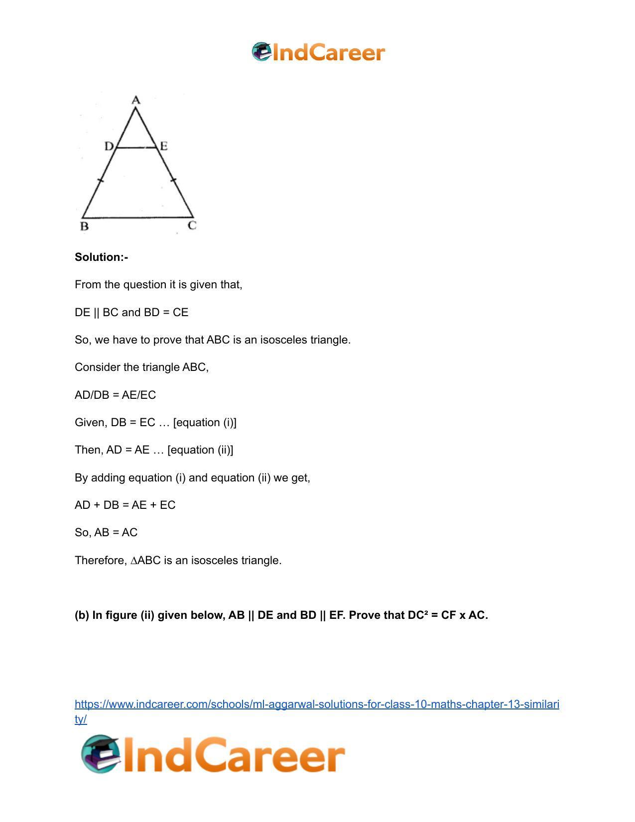 ML Aggarwal Solutions for Class 10 Maths Chapter 13- Similarity - Page 44