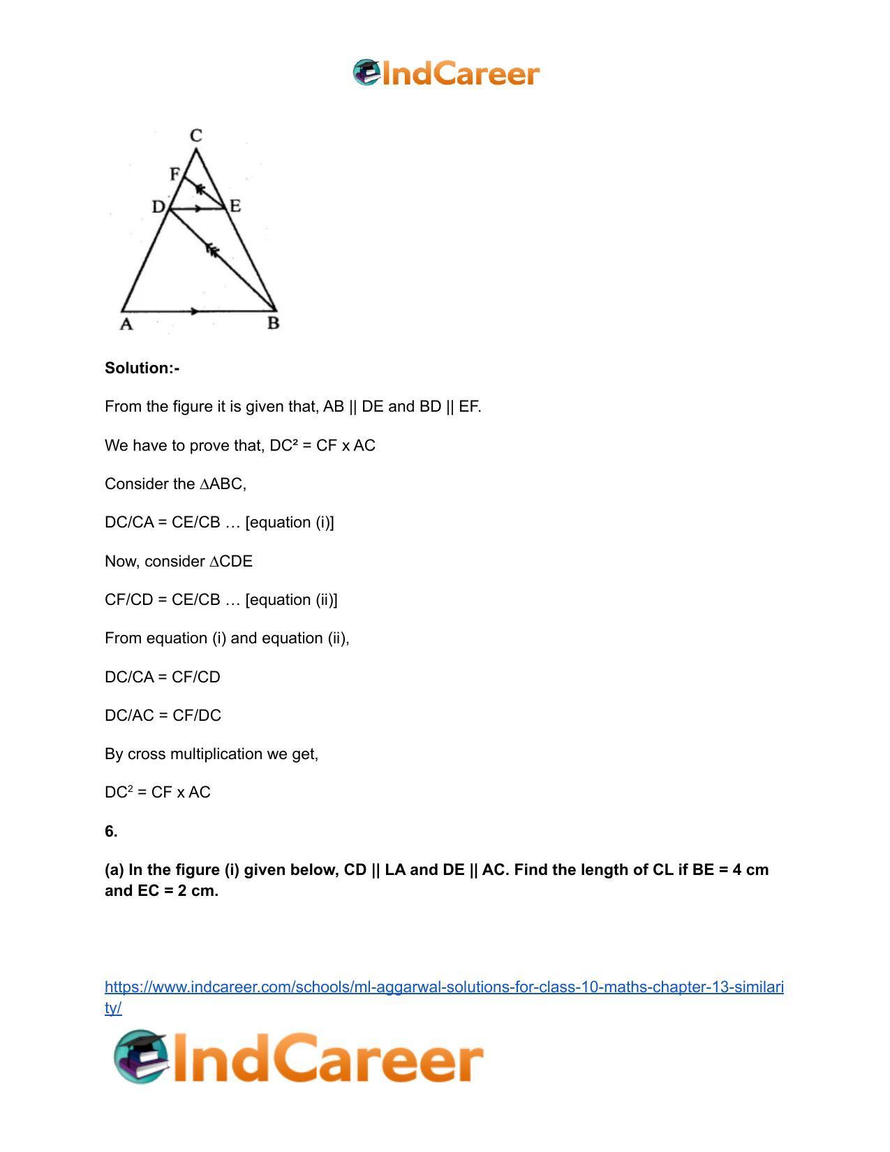 ML Aggarwal Solutions for Class 10 Maths Chapter 13- Similarity - Page 45