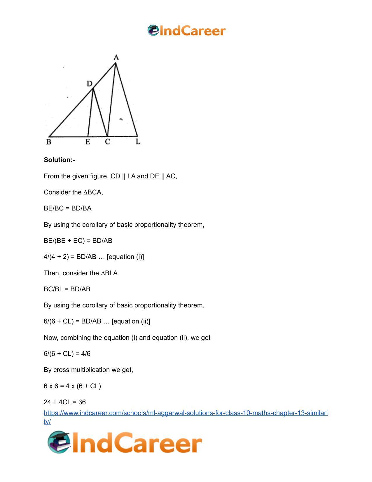 ML Aggarwal Solutions for Class 10 Maths Chapter 13- Similarity - Page 46
