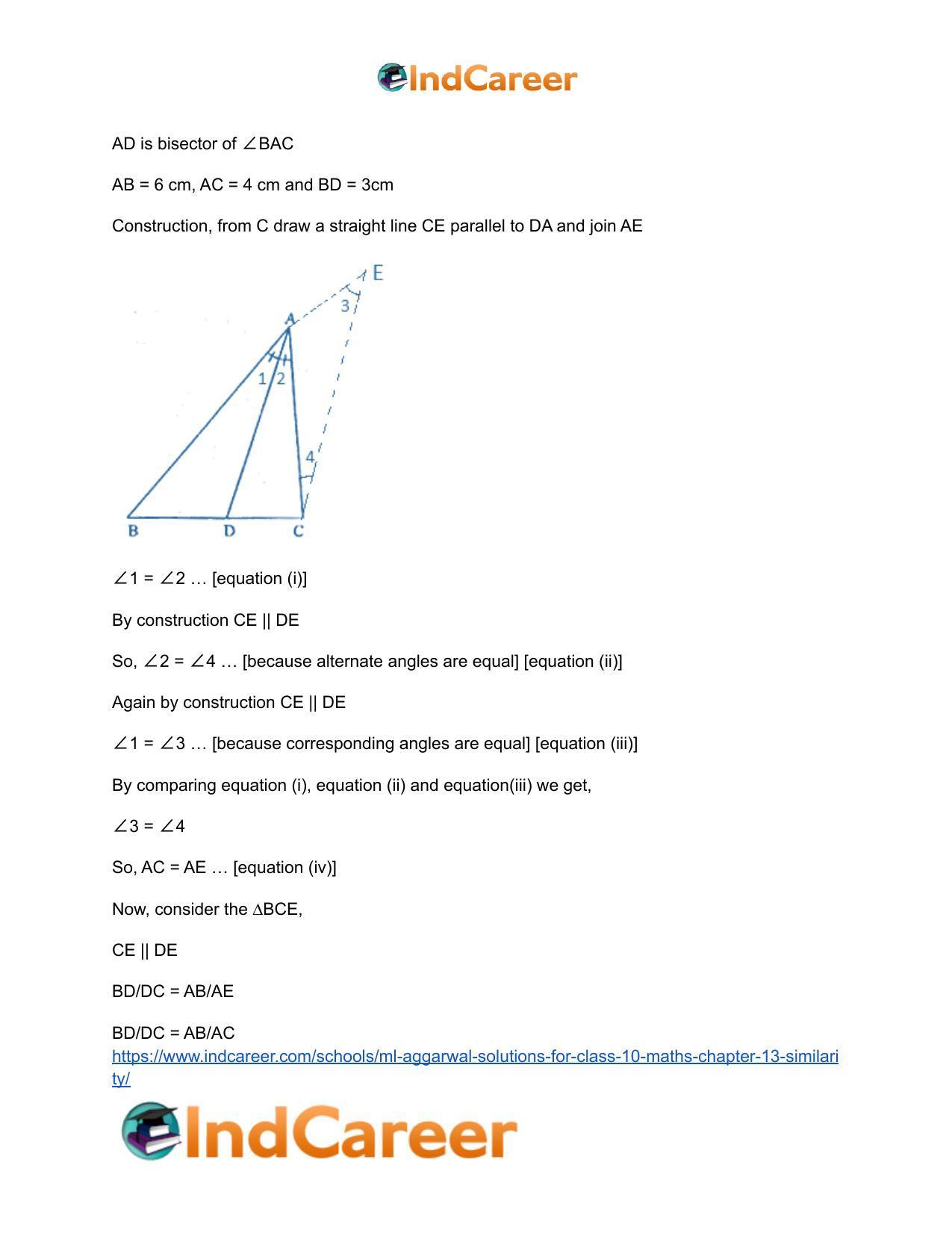 ML Aggarwal Solutions for Class 10 Maths Chapter 13- Similarity - Page 52