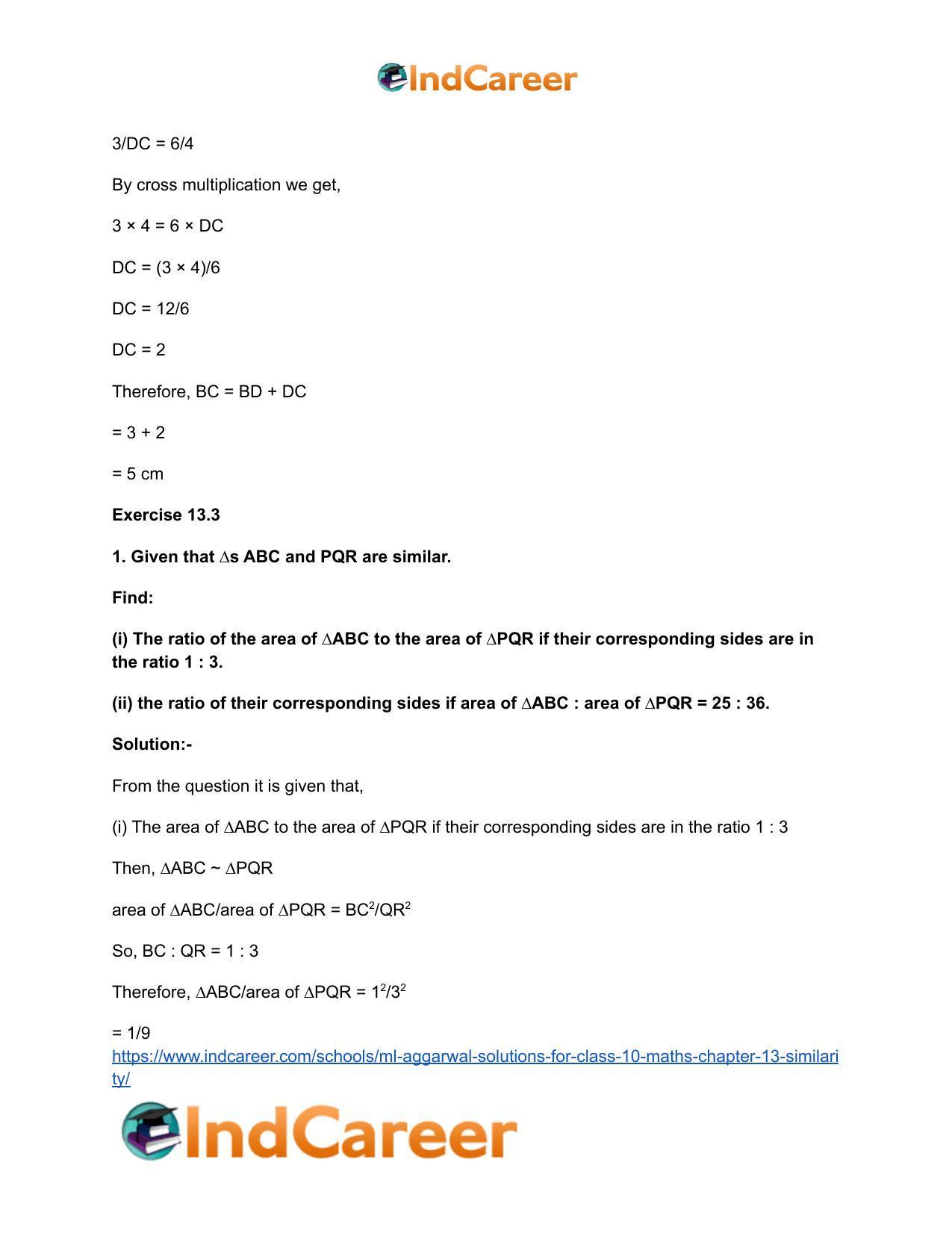 ML Aggarwal Solutions for Class 10 Maths Chapter 13- Similarity - Page 53