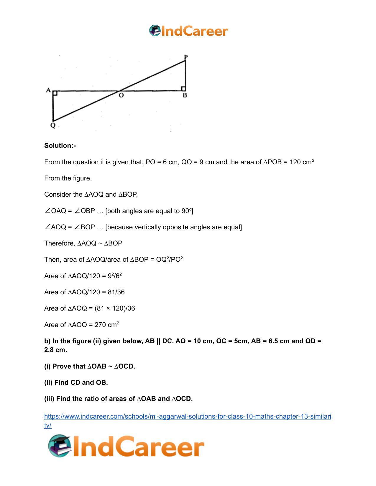 ML Aggarwal Solutions for Class 10 Maths Chapter 13- Similarity - Page 57