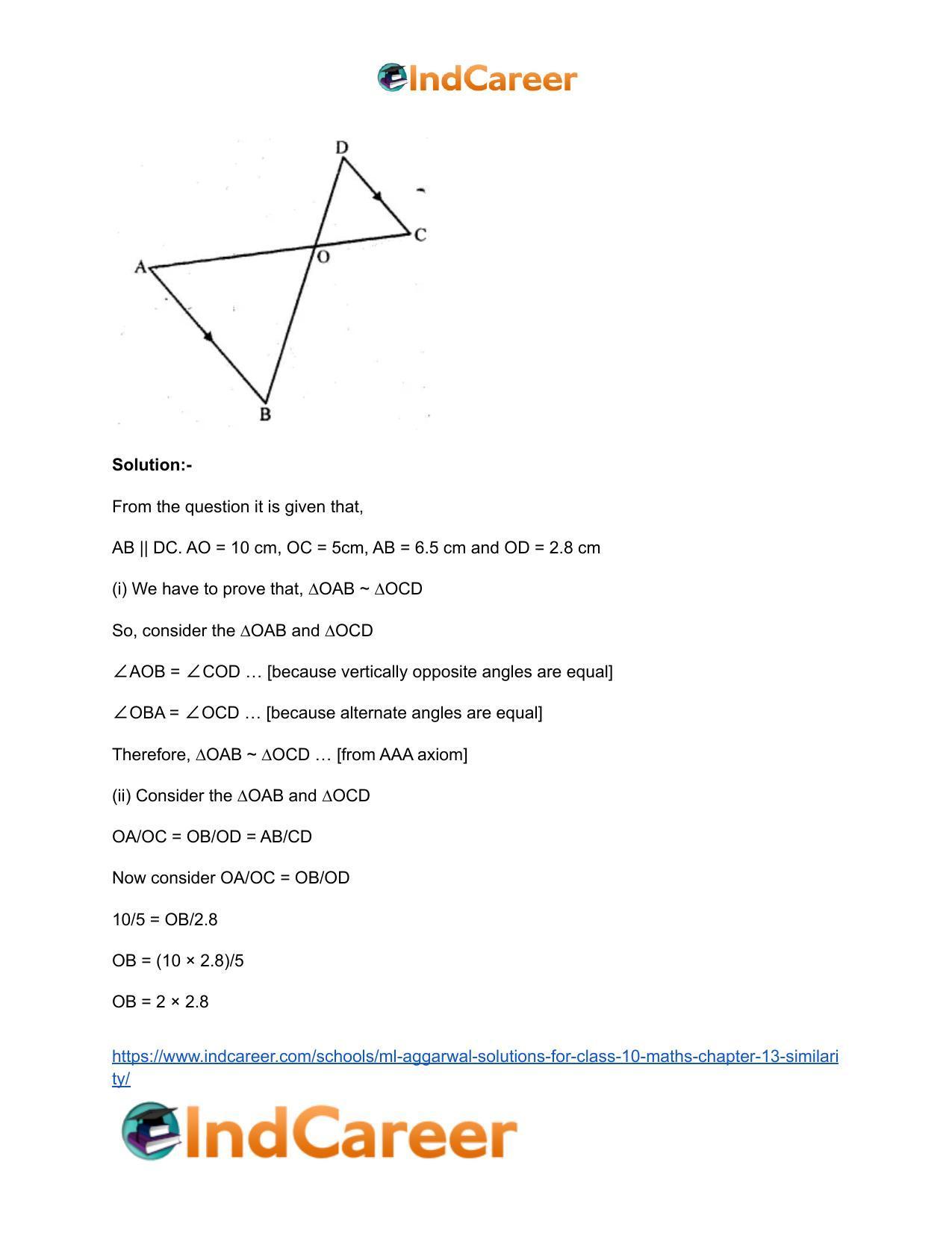 ML Aggarwal Solutions for Class 10 Maths Chapter 13- Similarity - Page 58