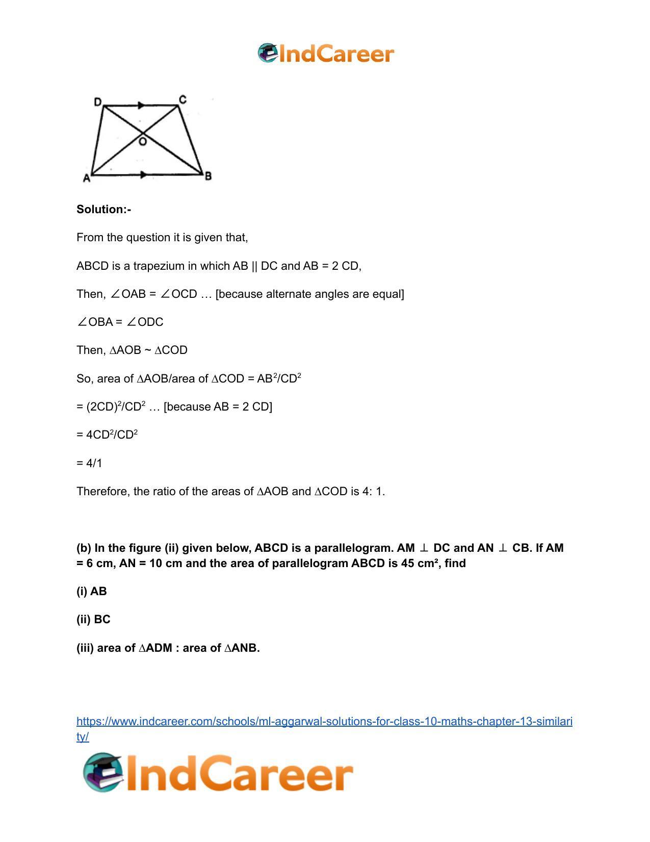 ML Aggarwal Solutions for Class 10 Maths Chapter 13- Similarity - Page 68
