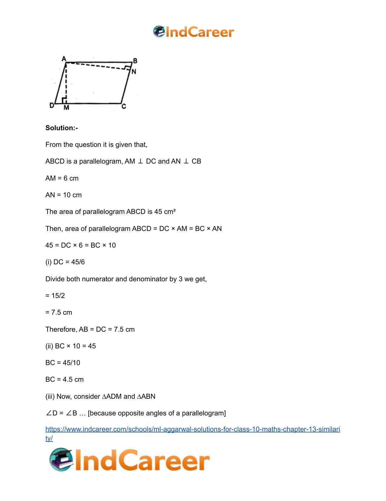 ML Aggarwal Solutions for Class 10 Maths Chapter 13- Similarity - Page 69