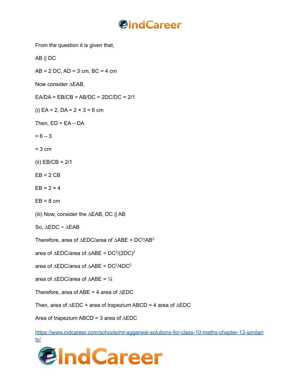 ML Aggarwal Solutions for Class 10 Maths Chapter 13- Similarity - Page 76