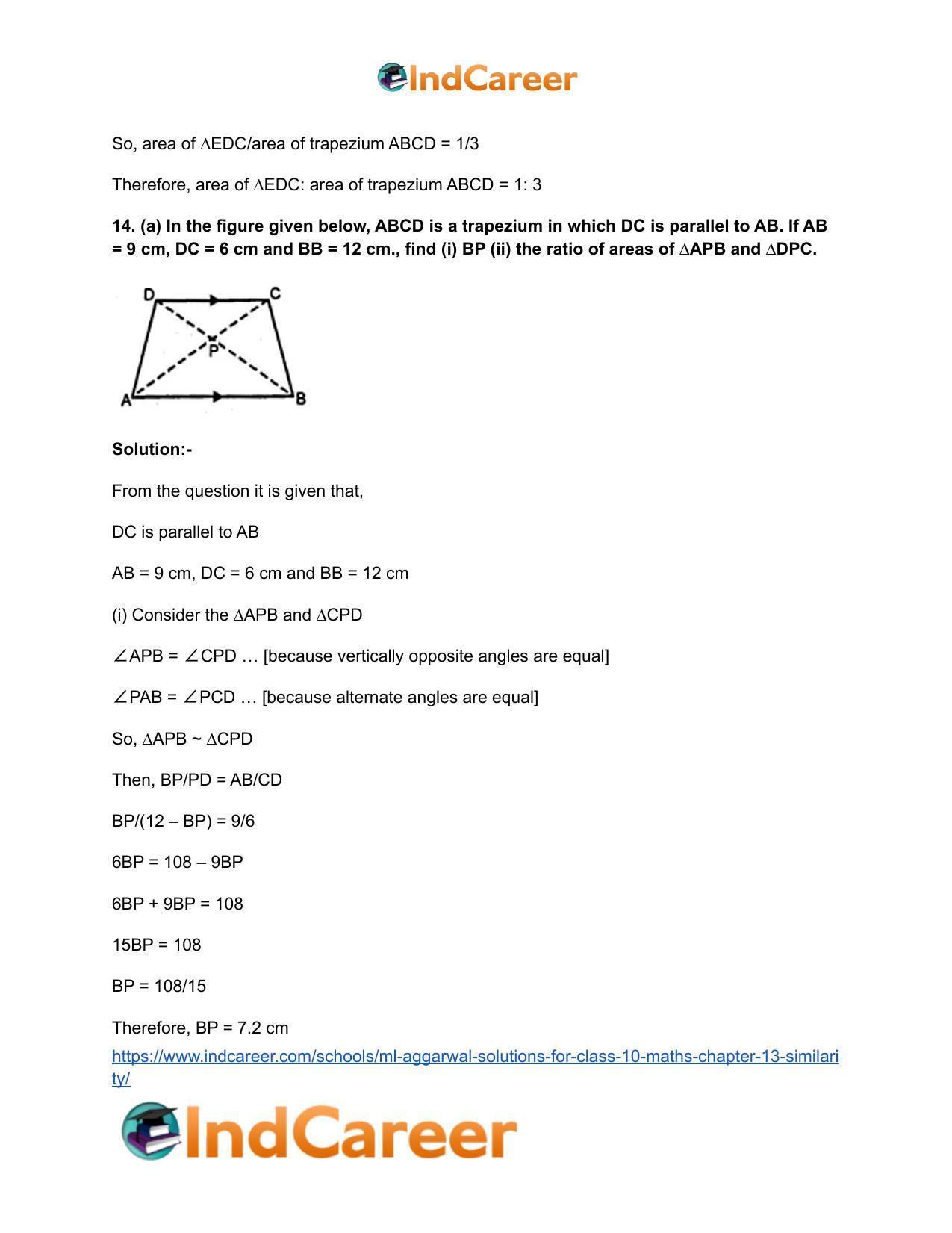 ML Aggarwal Solutions for Class 10 Maths Chapter 13- Similarity - Page 77